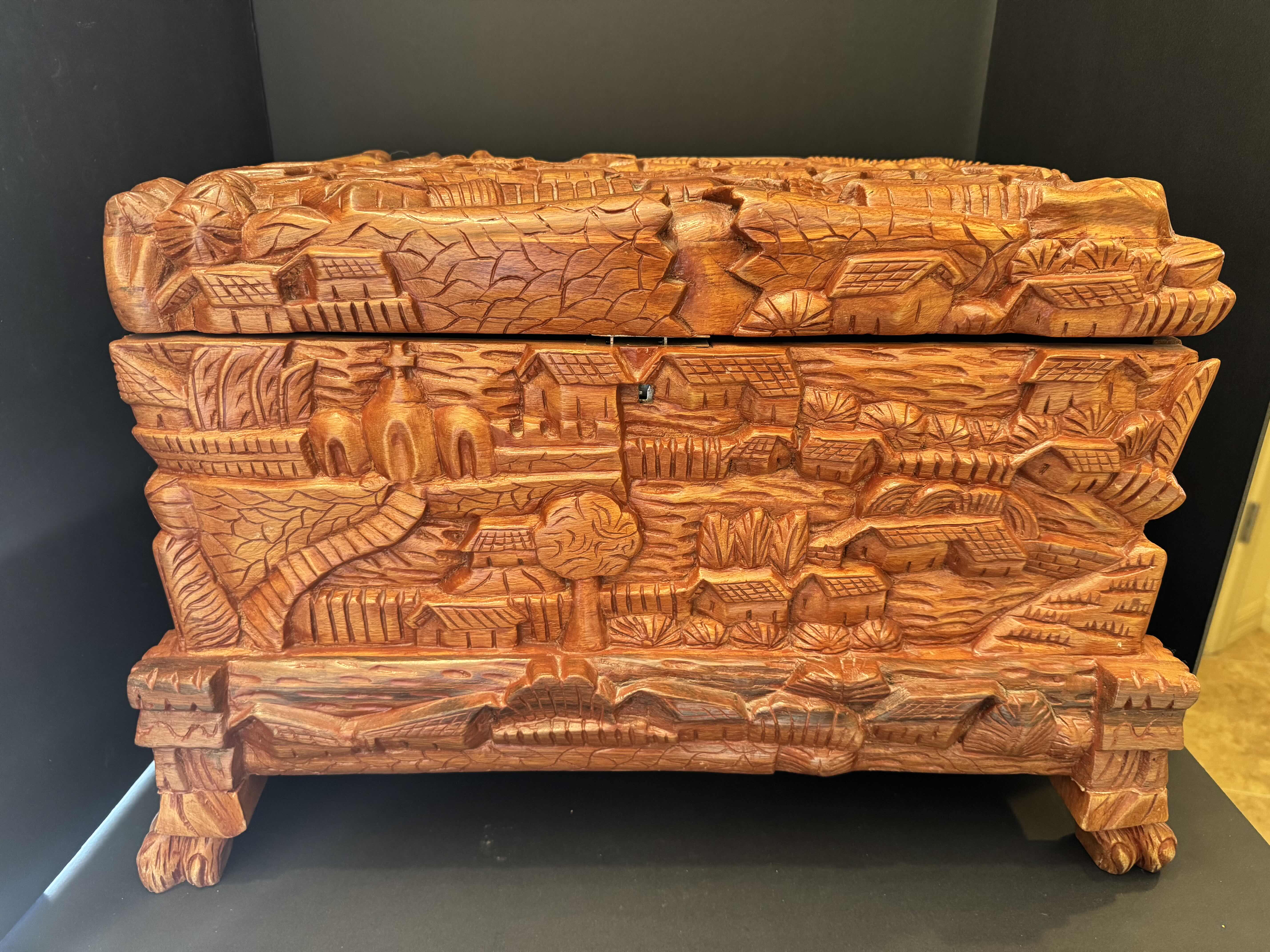 Photo 1 of CARVED WOODEN CHEST
