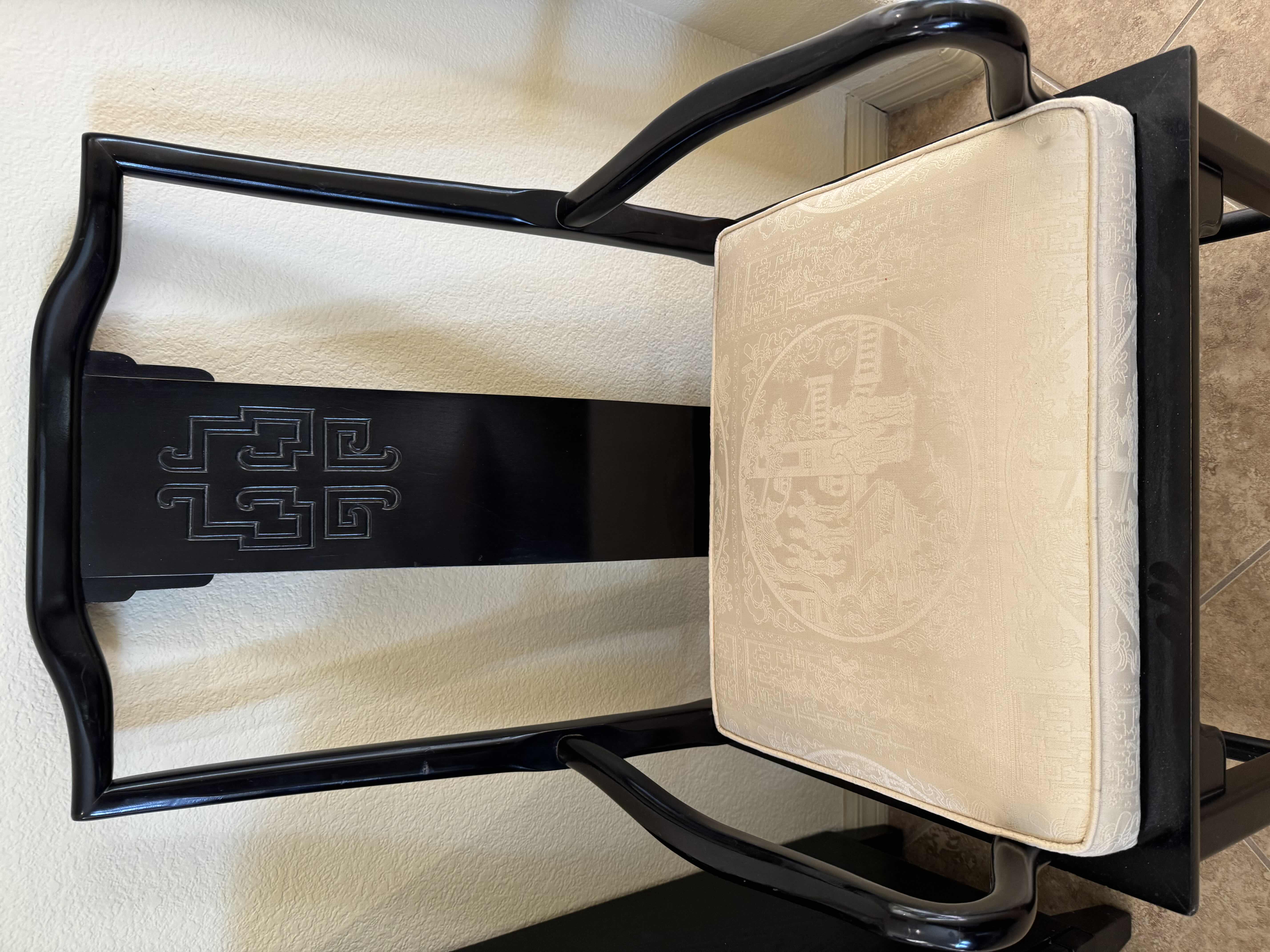 Photo 1 of DINING ARMCHAIR TEAK MAHOGANY (PART OF DINING SET, WITH 6 CHAIRS AND A TABLE, SOLD SEPARATELY).