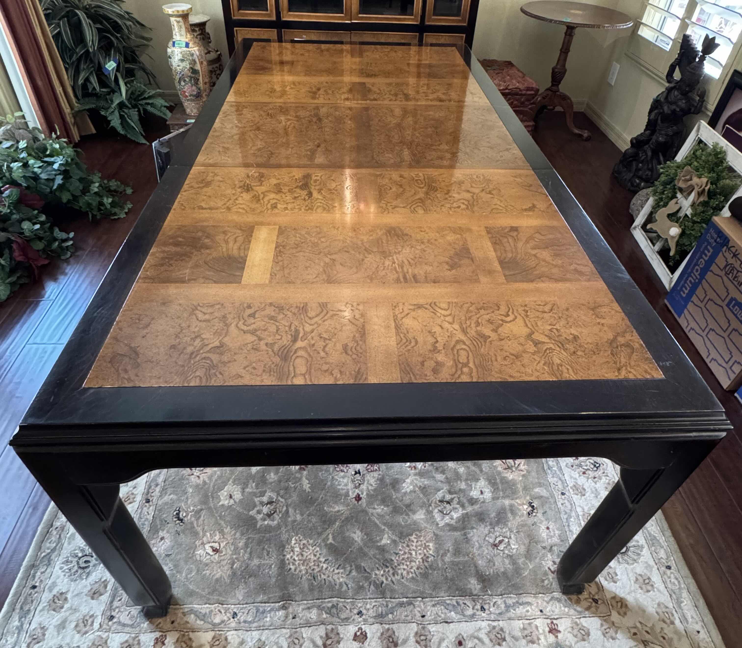 Photo 2 of CENTURY TEAK & WALNUT DINING TABLE WITH 2 EXTENSIONS (6 CHAIRS IN SET, EACH SOLD SEPARATELY)