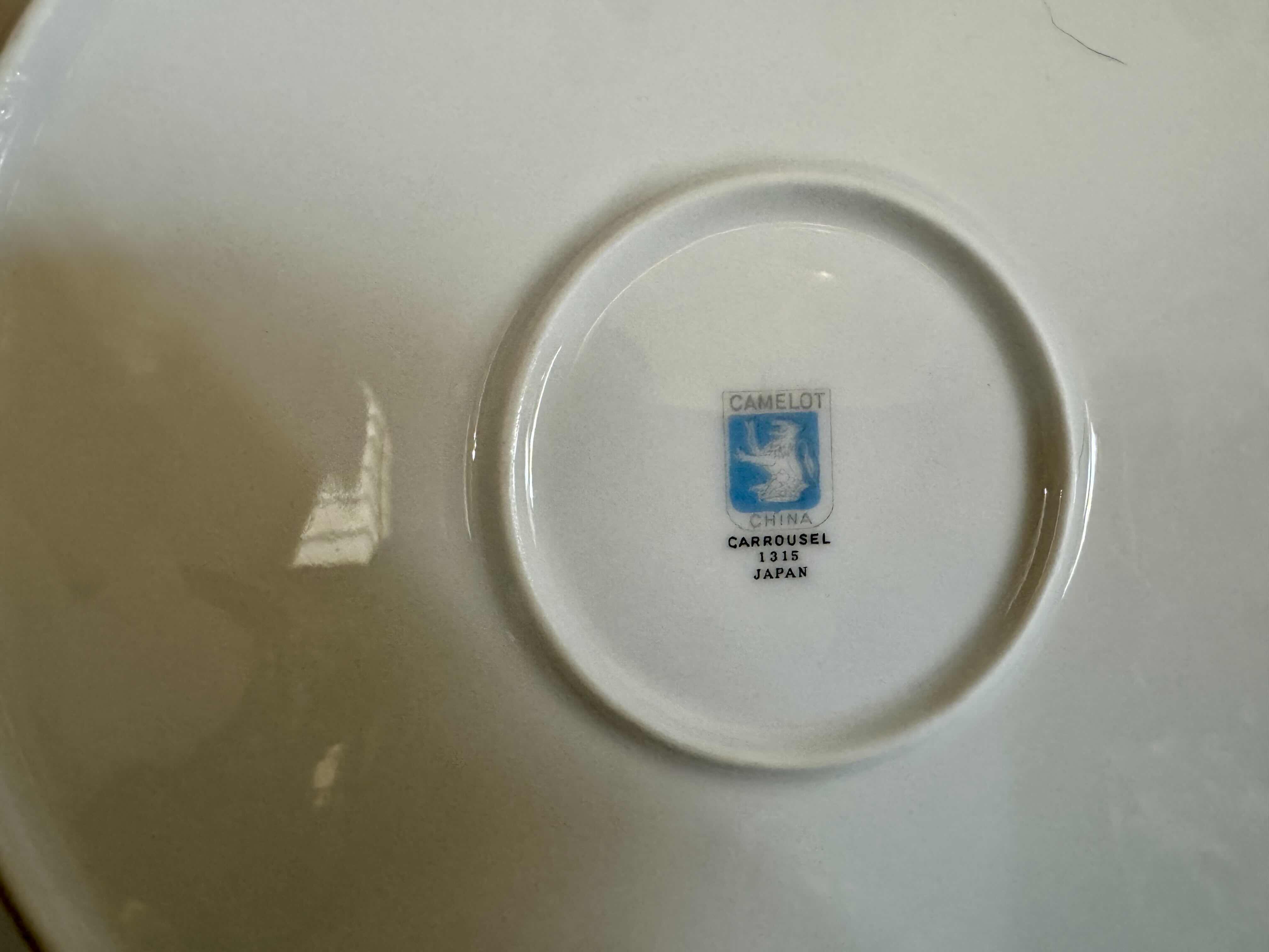 Photo 1 of 4 PIECES OF CAROUSEL BY CAMELOT CHINA 1315 (2) SERVING BOWLS (1) LARGE PLATTER AND (1) SMALL PLATTER