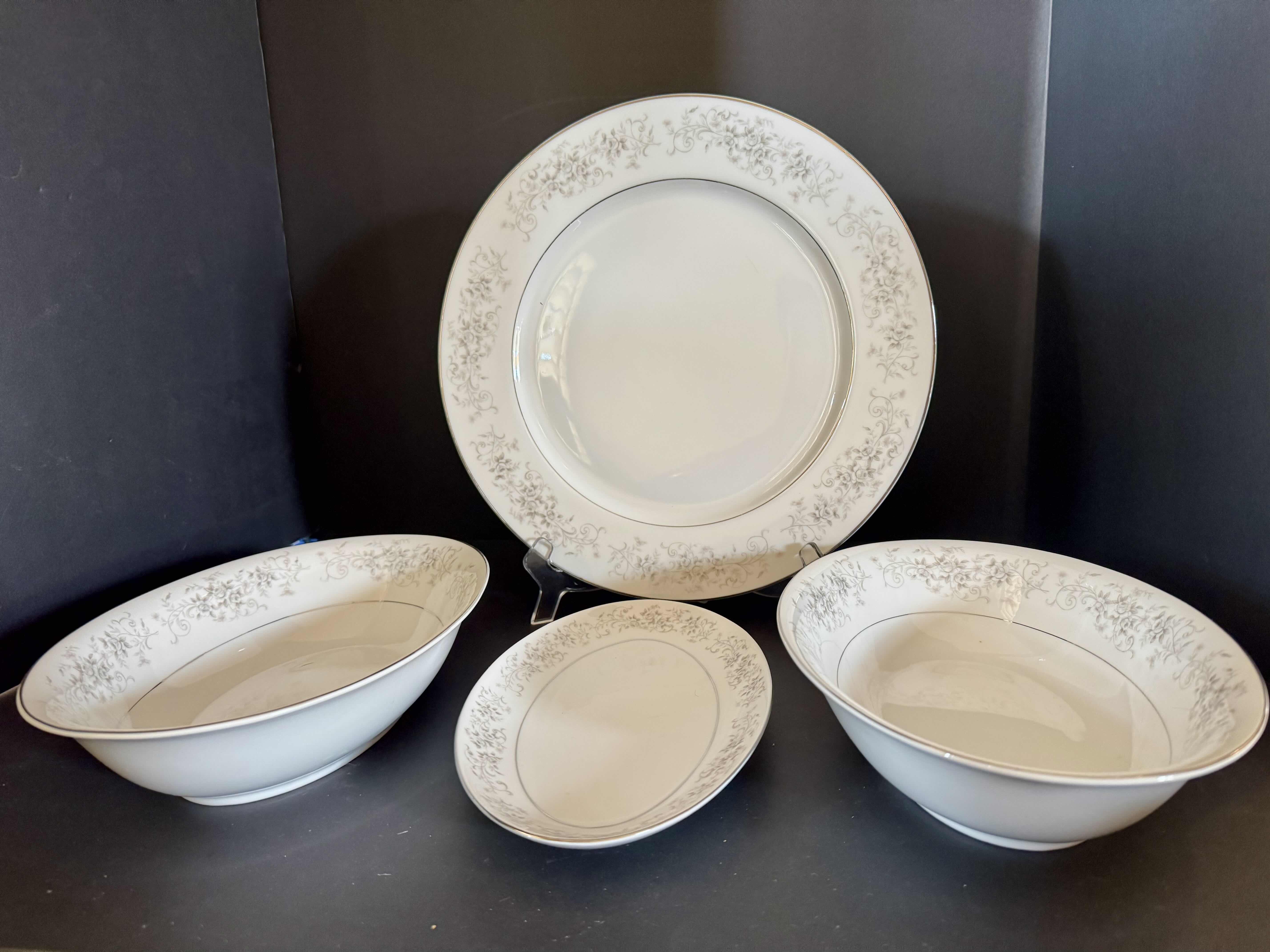 Photo 1 of 4 PIECES OF CAROUSEL BY CAMELOT CHINA 1315 (2) SERVING BOWLS (1) LARGE PLATTER AND (1) SMALL PLATTER