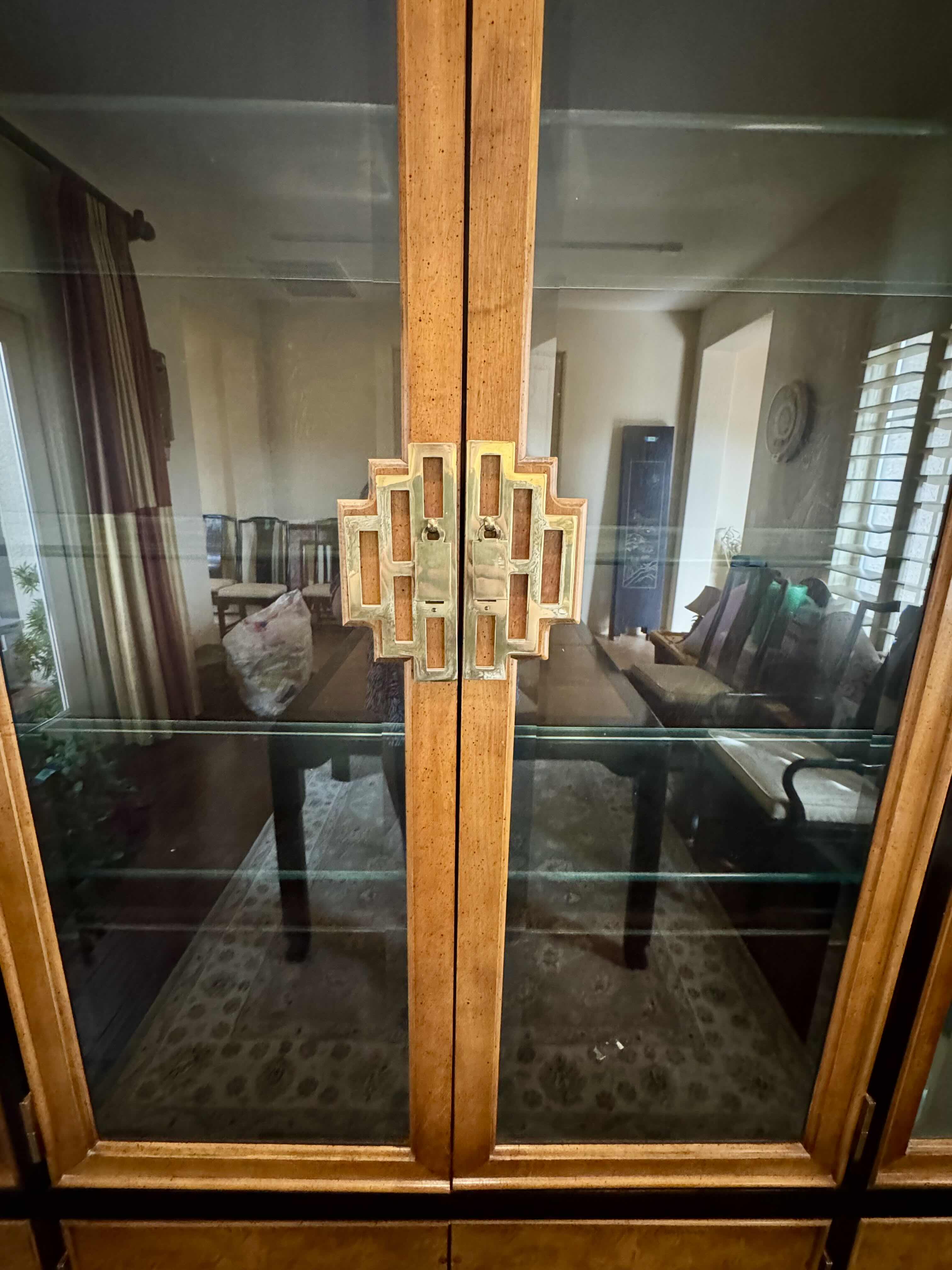 Photo 1 of CENTURY TEAK AND WALNUT CHINA CABINET/HUTCH (ONE PIECE)