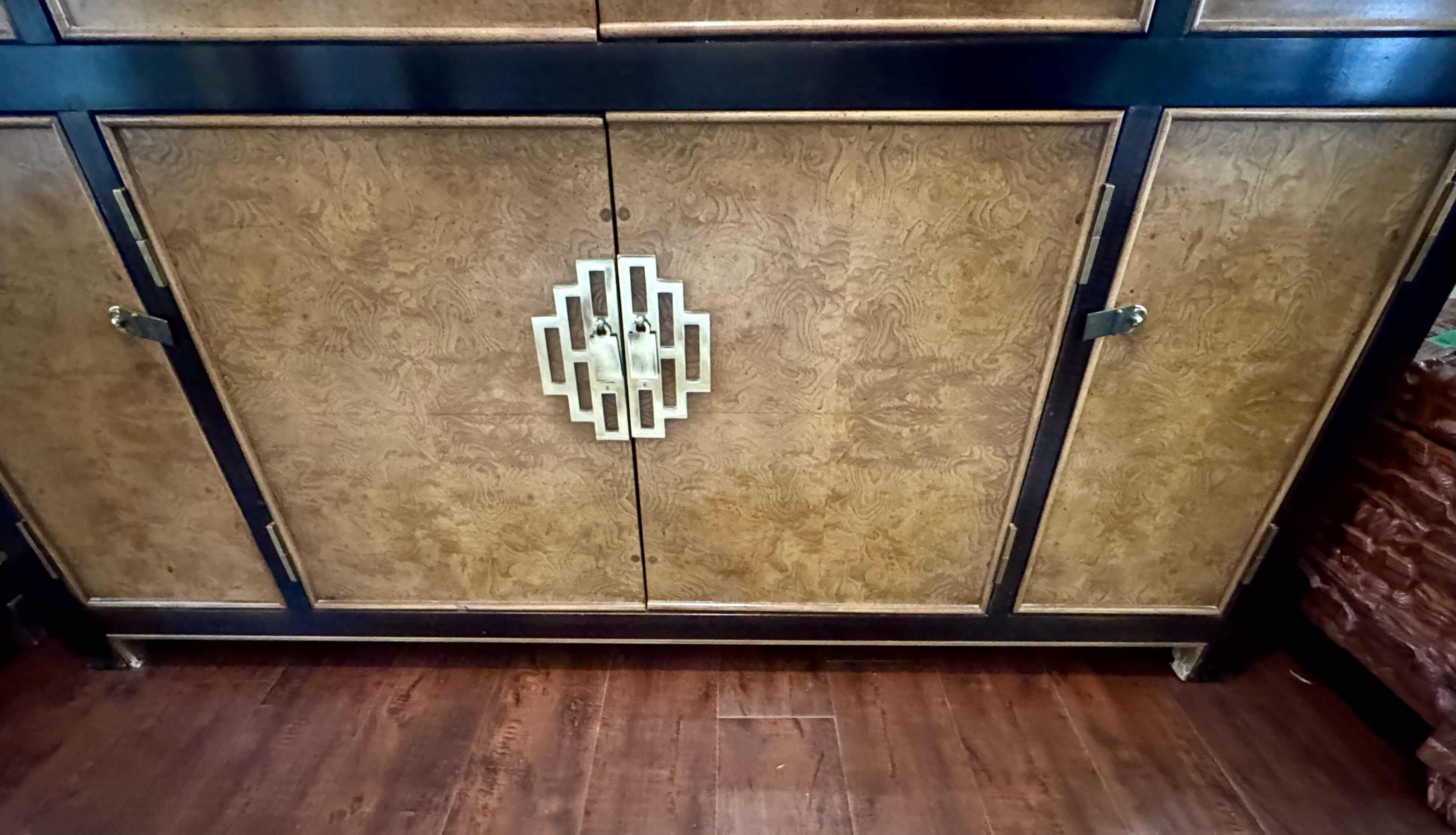 Photo 1 of CENTURY TEAK AND WALNUT CHINA CABINET/HUTCH (ONE PIECE)