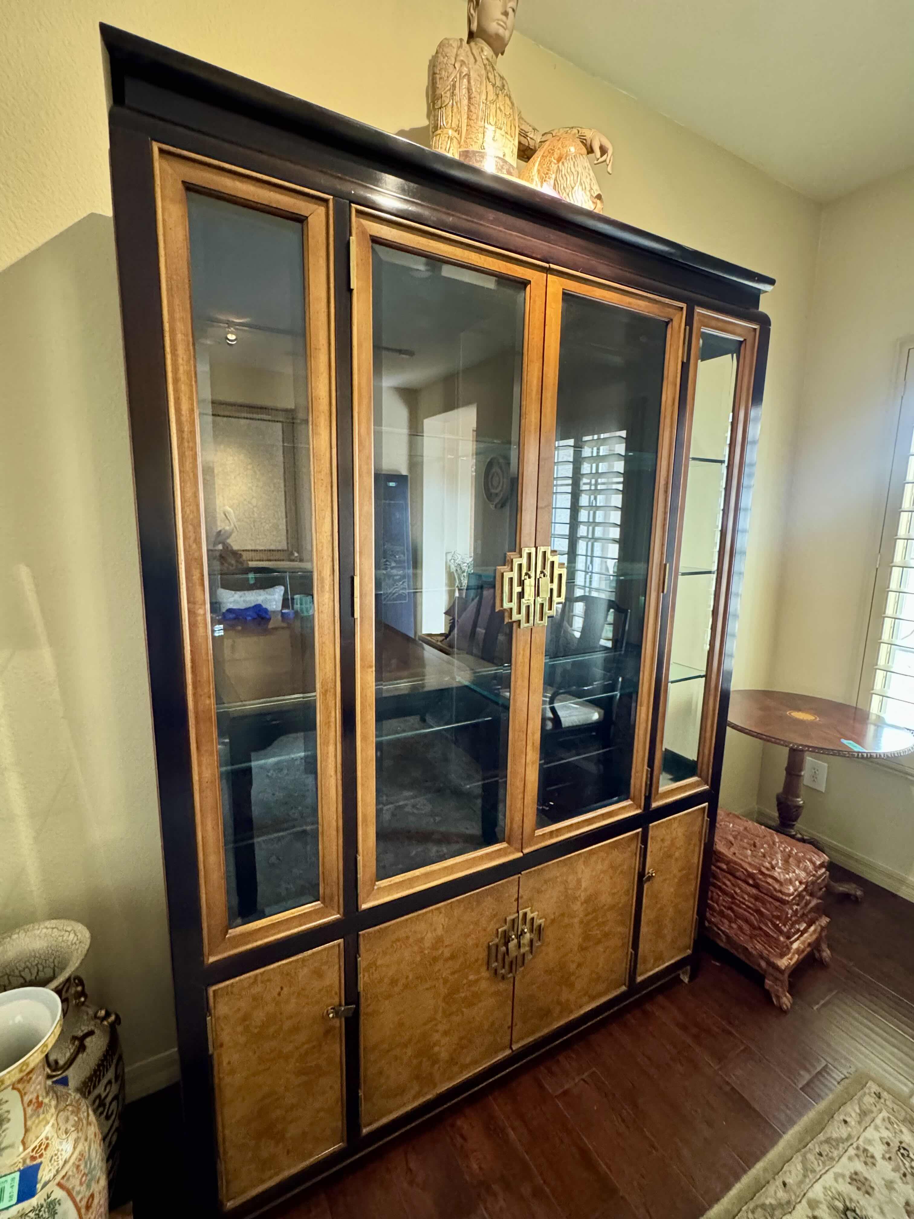Photo 1 of CENTURY TEAK AND WALNUT CHINA CABINET/HUTCH (ONE PIECE)