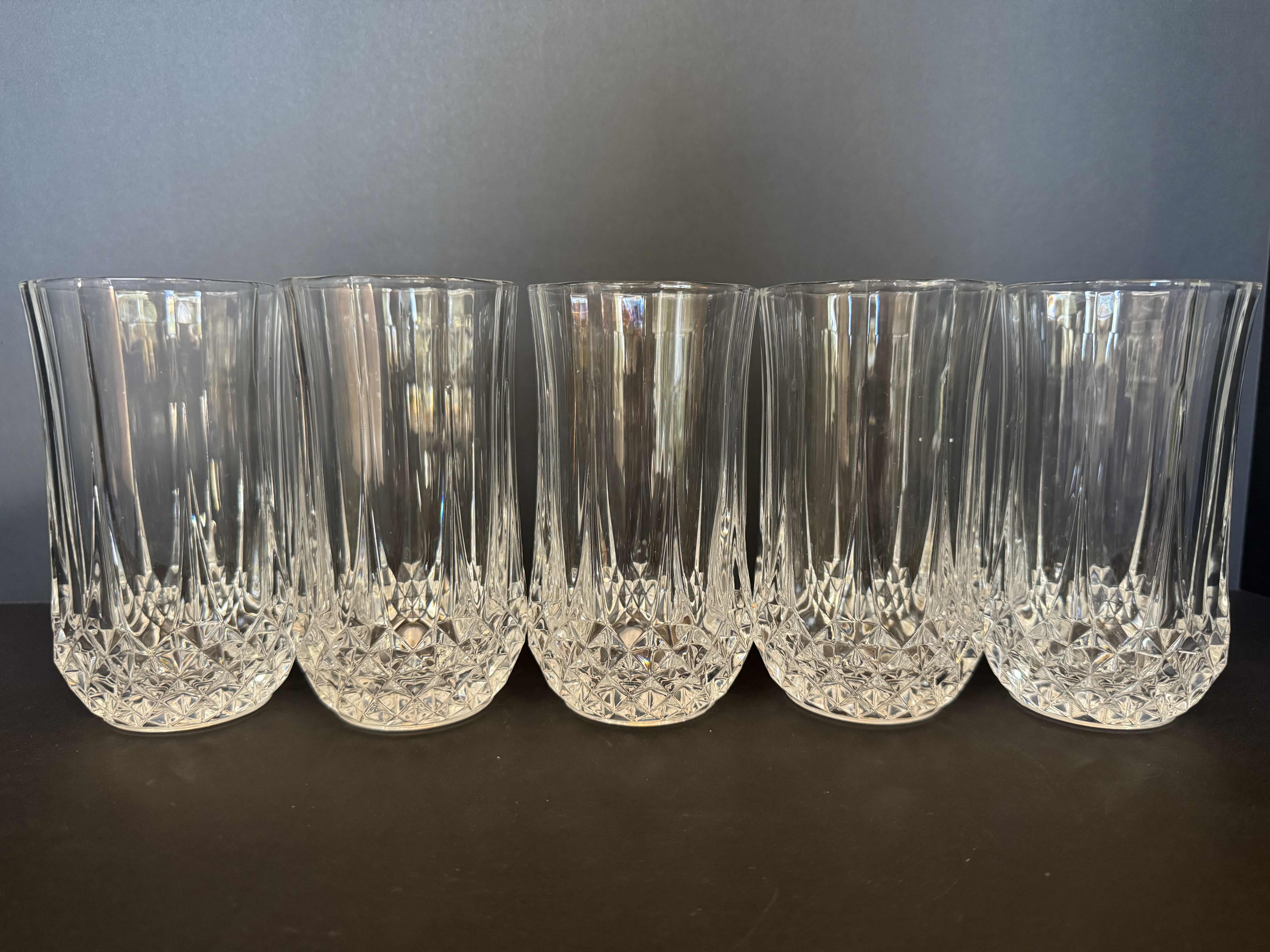 Photo 1 of 5-CRISTAL D'ARQUES LONGCHAMP HIGHBALL GLASSES