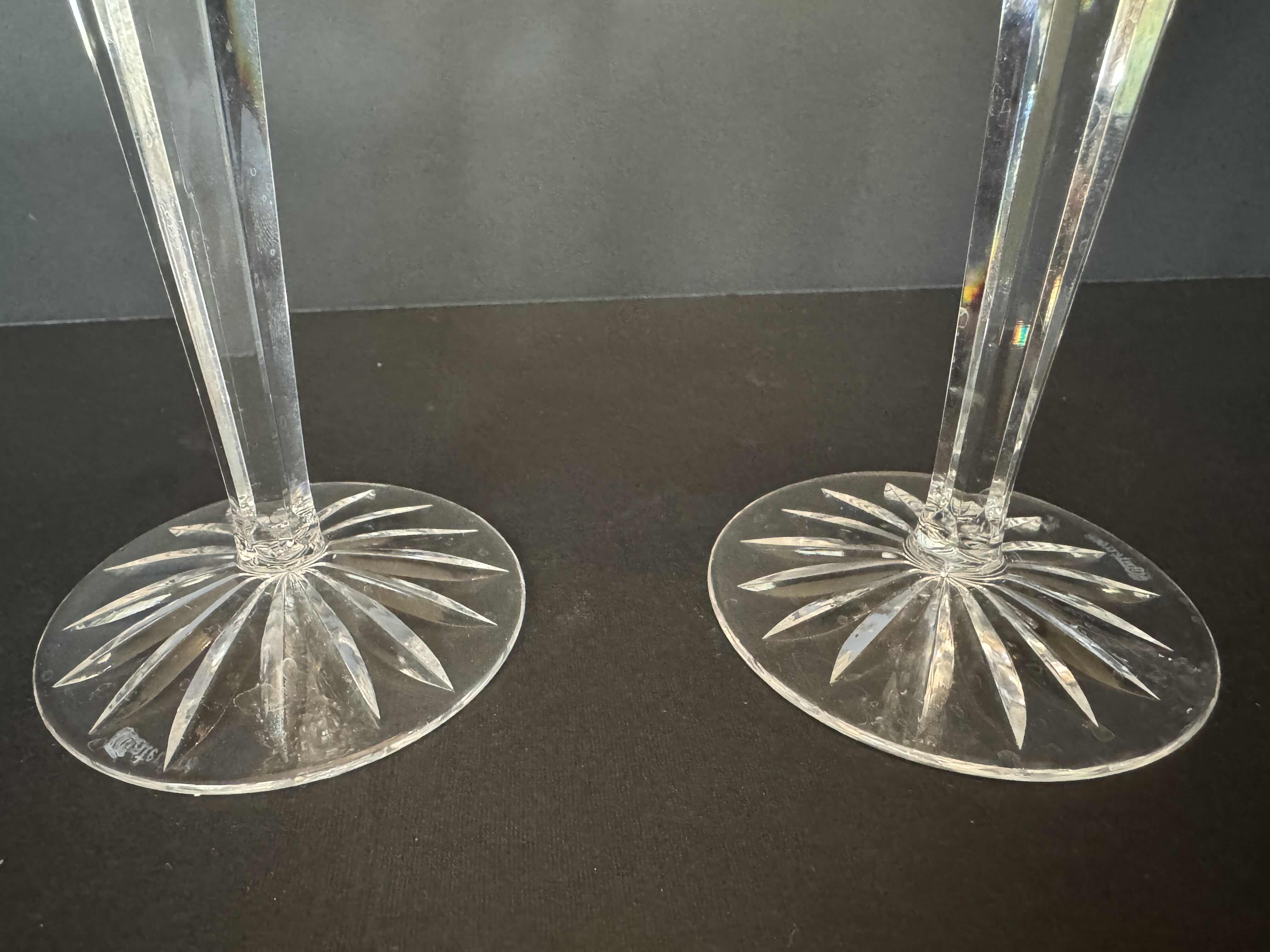 Photo 1 of 2-WATERFORD LISMORE HOCK WINE GLASSES