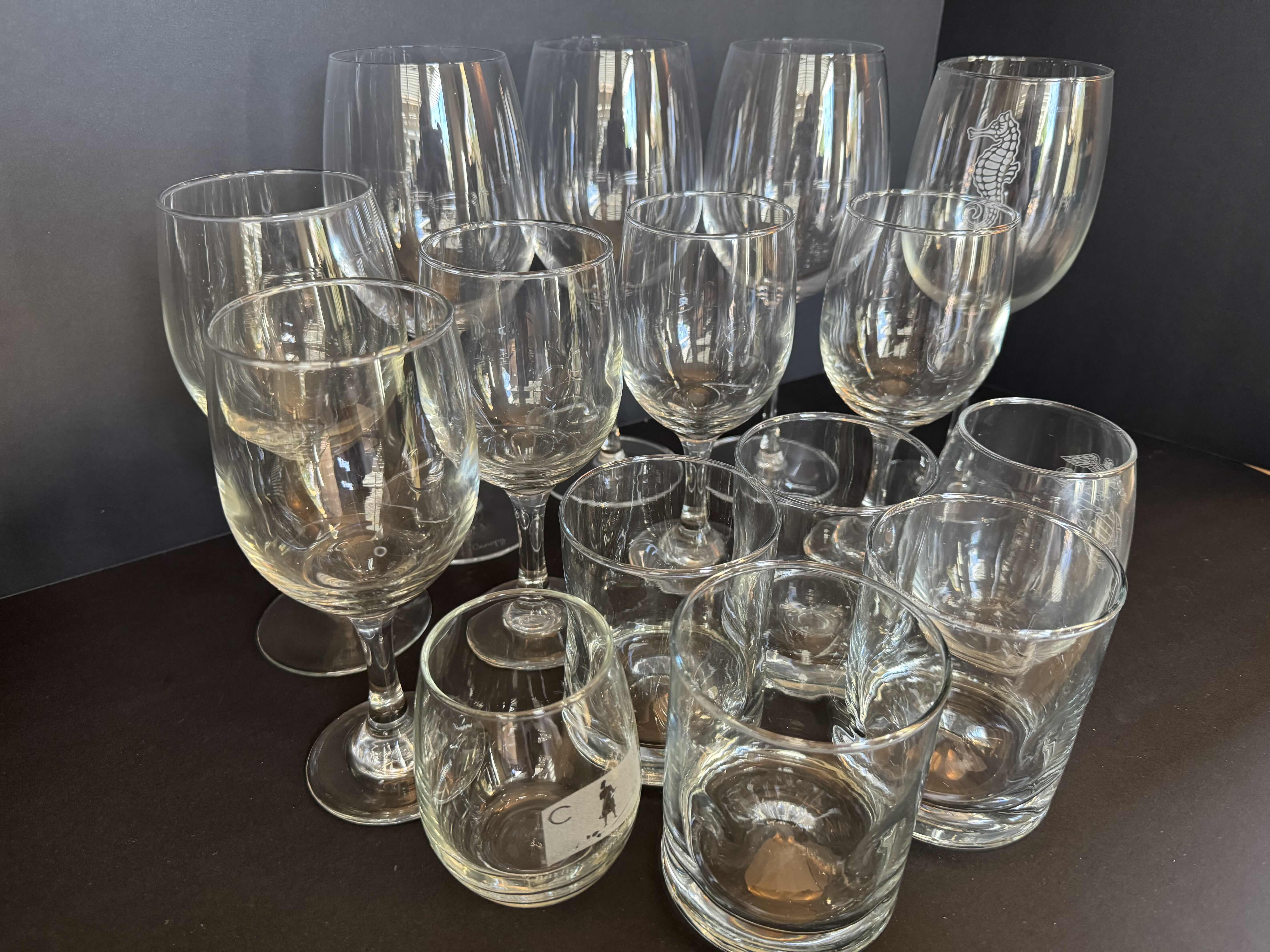 Photo 1 of 17- VARIOUS BAR GLASSES WITH A FEW BEING CRYSTAL