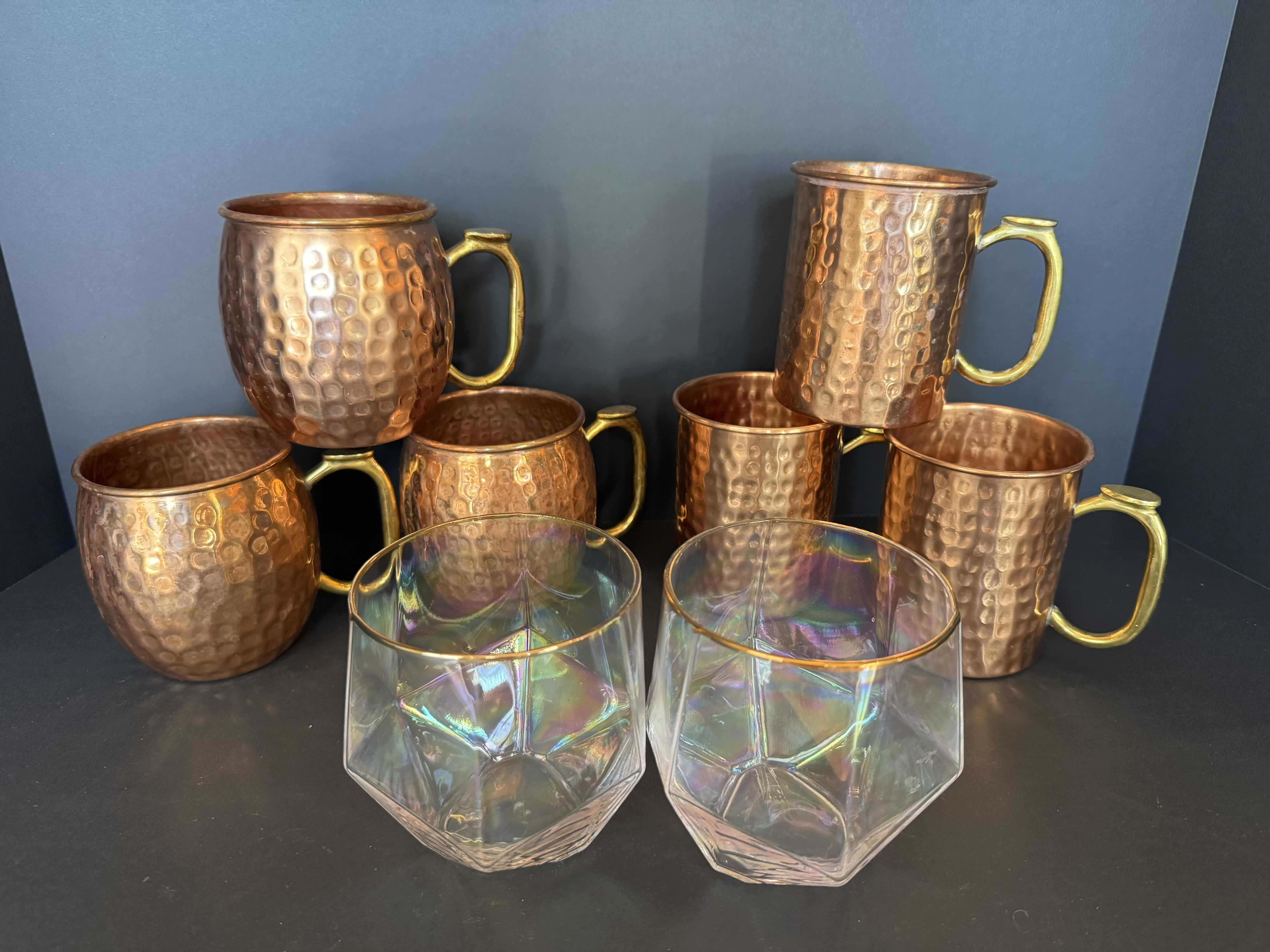 Photo 1 of 6 MOSCOW MULE MUGS & 2 JESSICA SIMPSON GLASSES