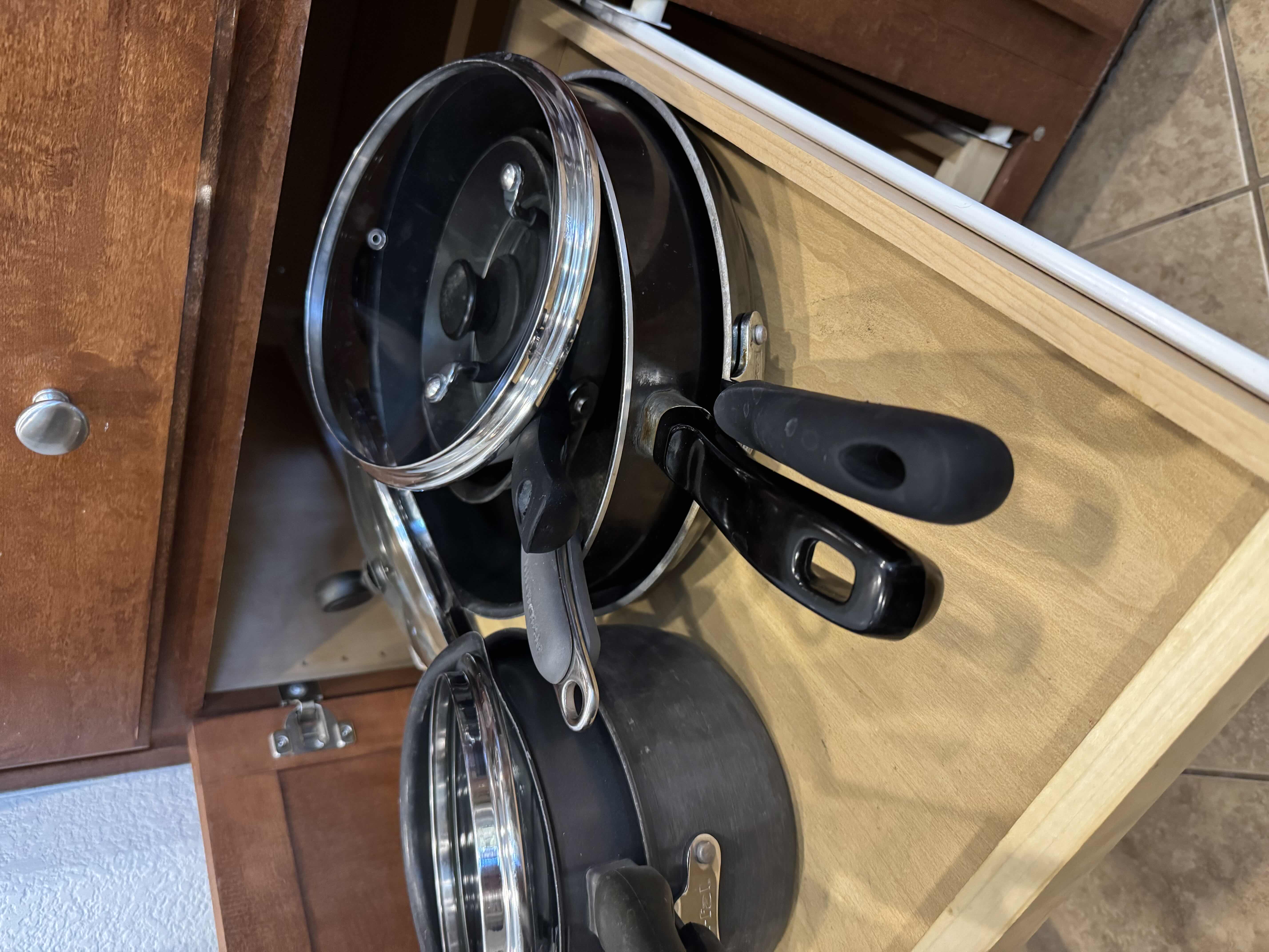 Photo 3 of CONTENTS OF CABINET- COOKWARE