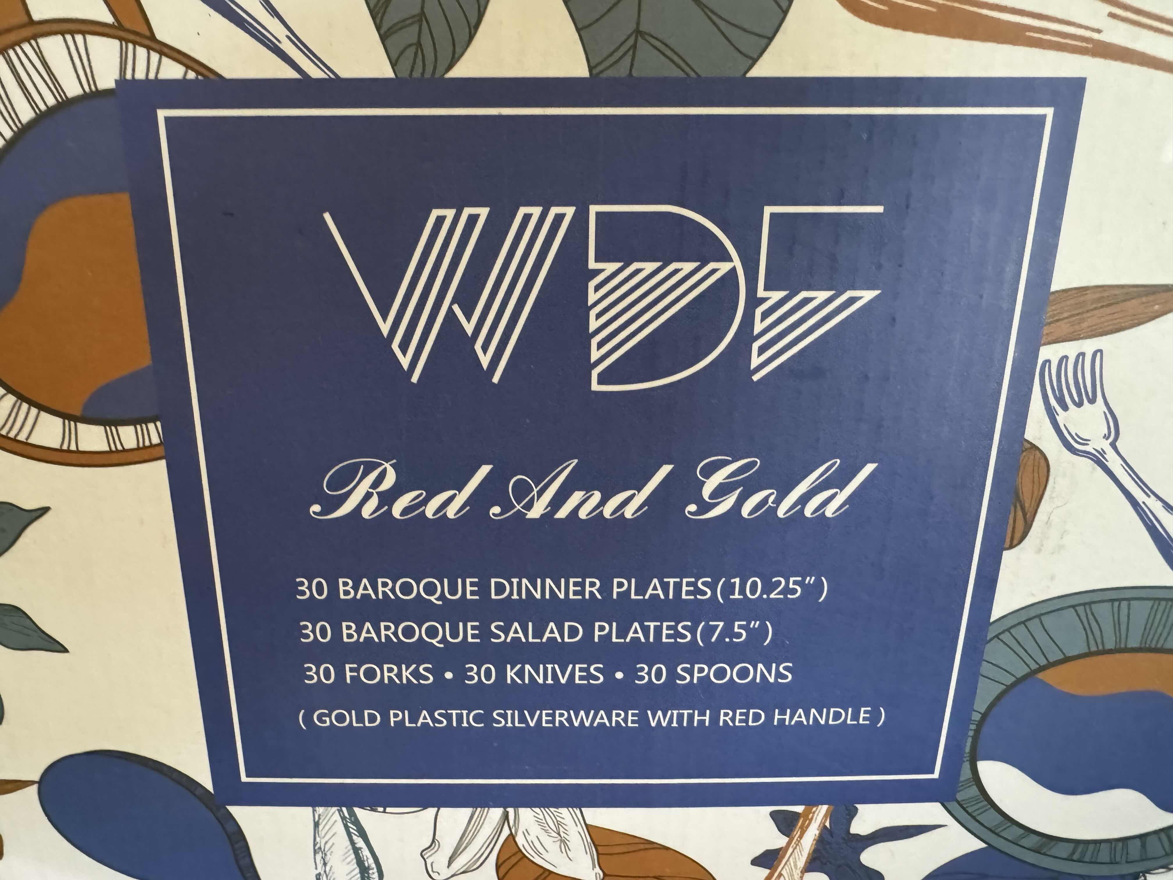 Photo 1 of DISPOSABLE BAROQUE DINNERWARE