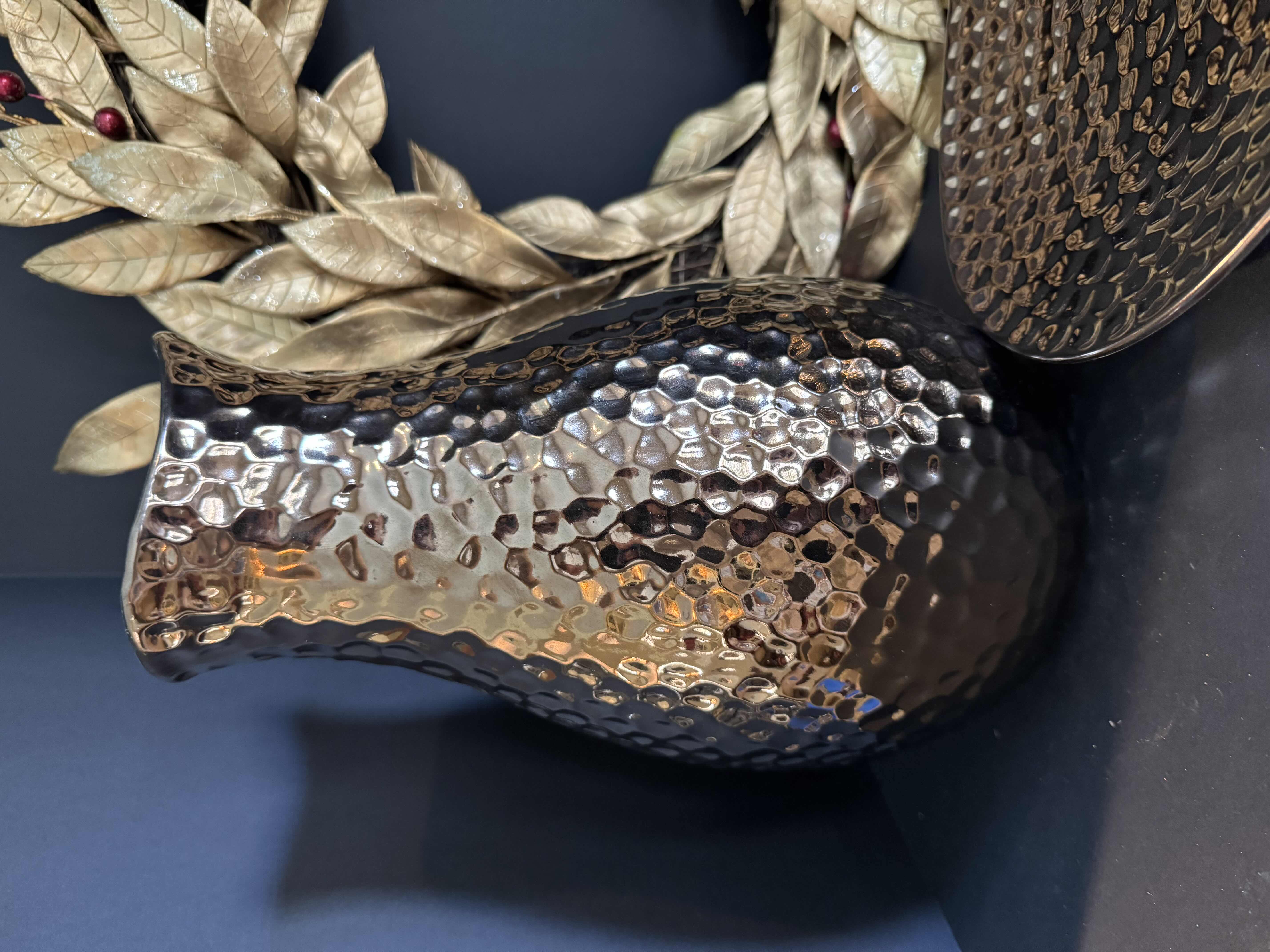 Photo 1 of 4 GOLD & GREENERY HOME DECOR ESSENTIALS VASE 12”