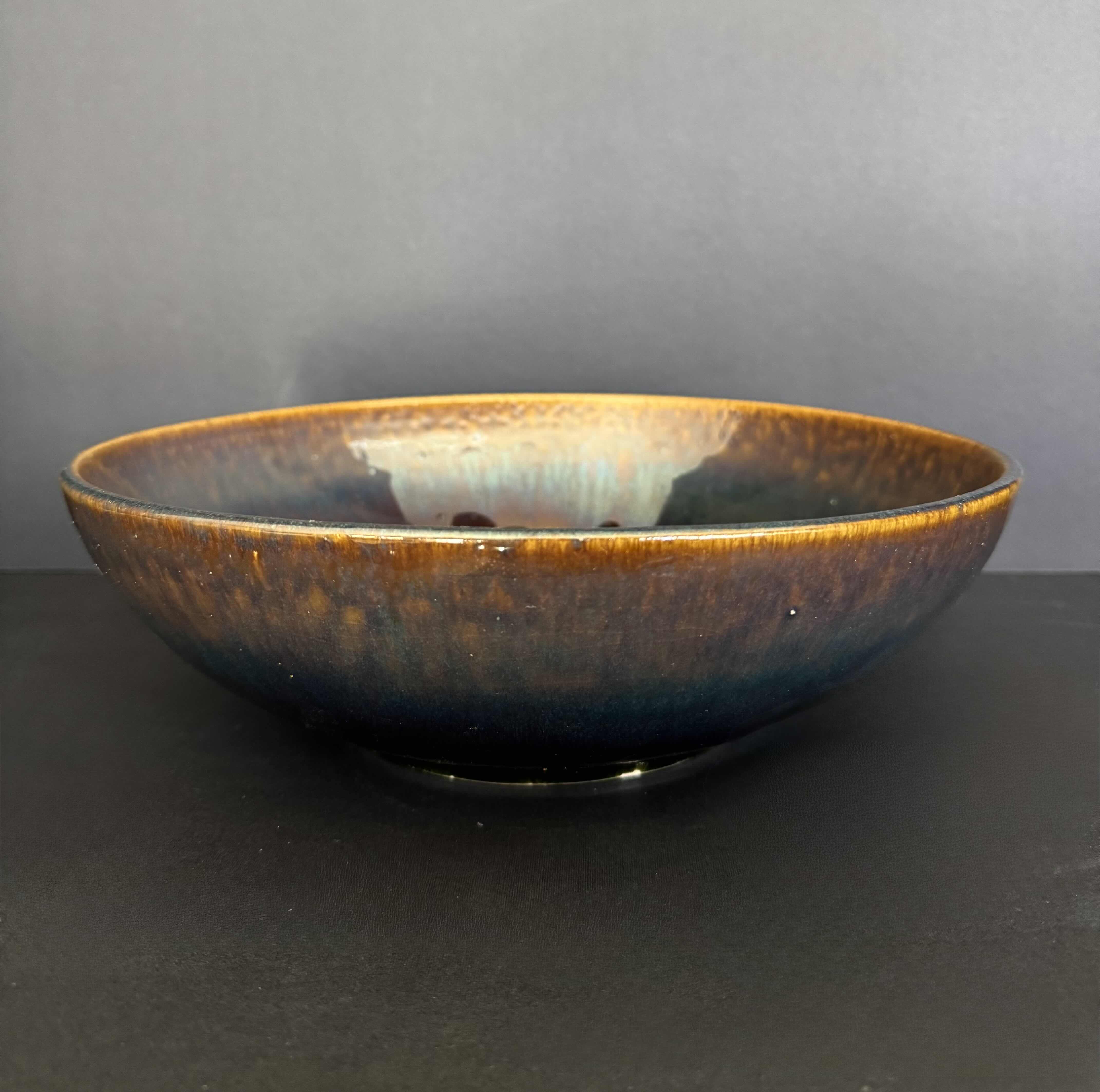 View 1 of ELEGANT EXPRESSION BY HOSLEY CERAMIC BOWL, BLUE/GREEN
3.5”H X 11.5”D