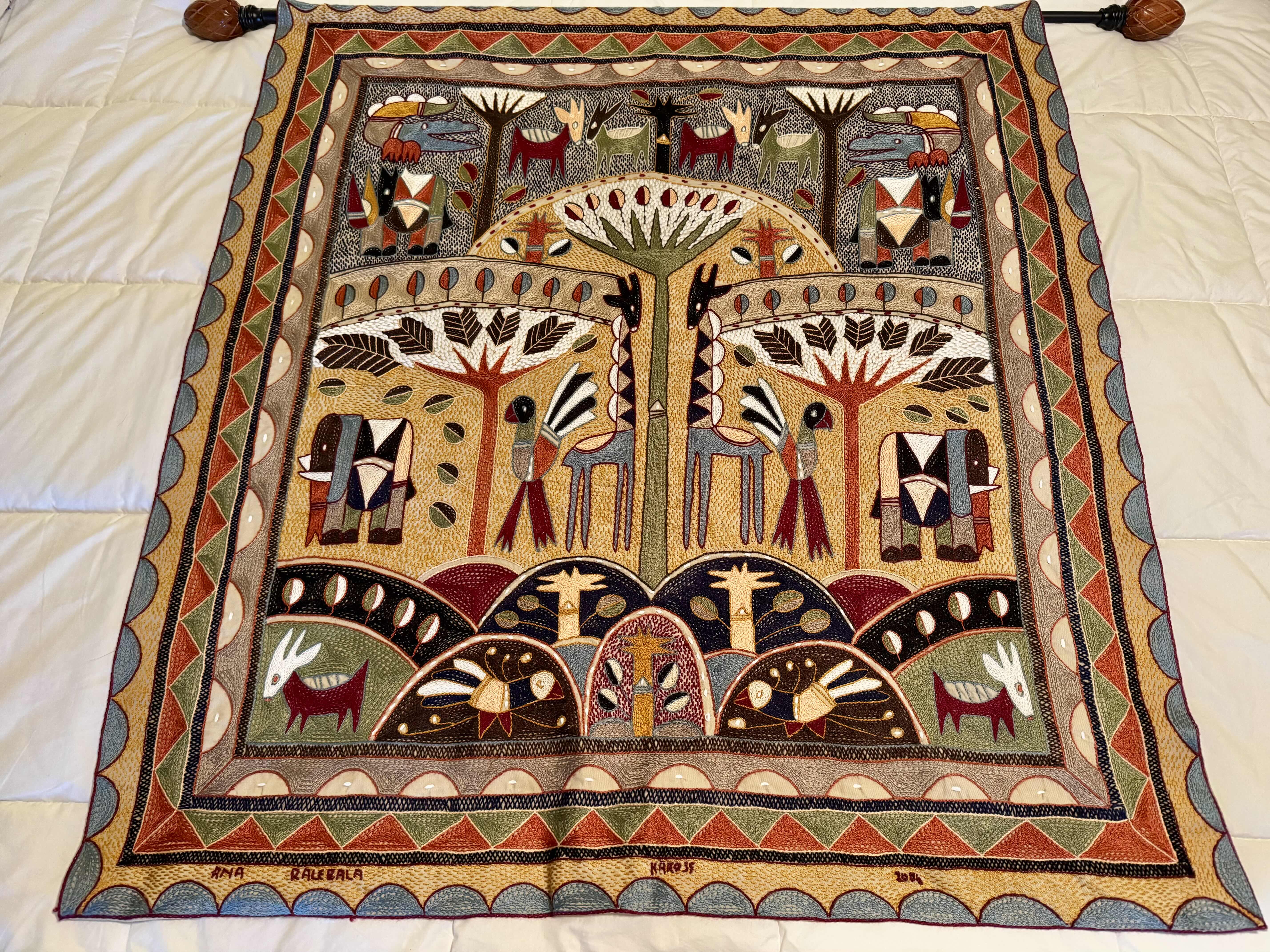 Photo 1 of HAND-STITCHED TAPESTRY 37” X 40”