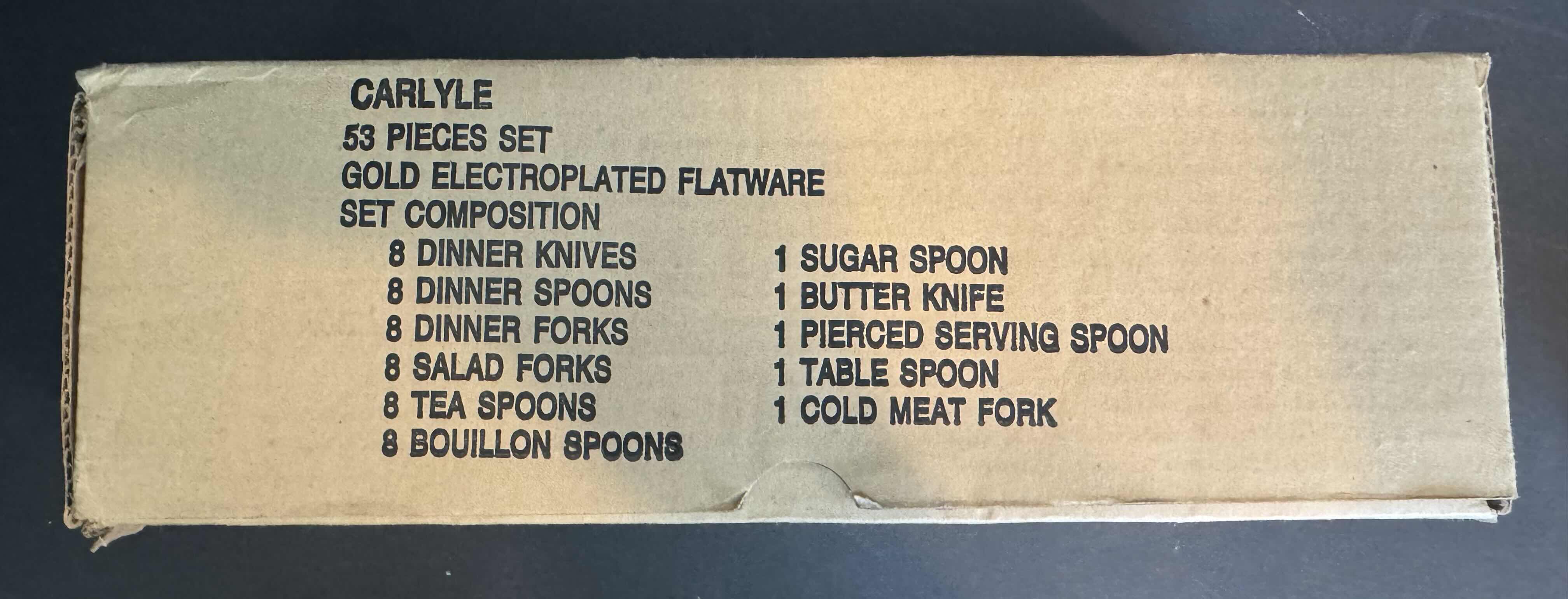 Photo 3 of CARLYLE 53 PIECES SET GOLD ELECTROPLATED FLATEWARE