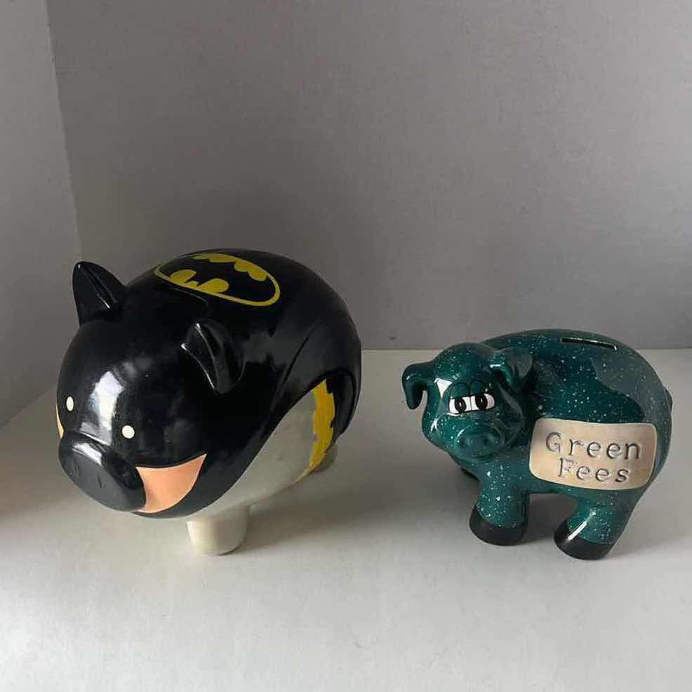 Photo 1 of CERAMIC PIGGY BANKS 5” AND 7”H