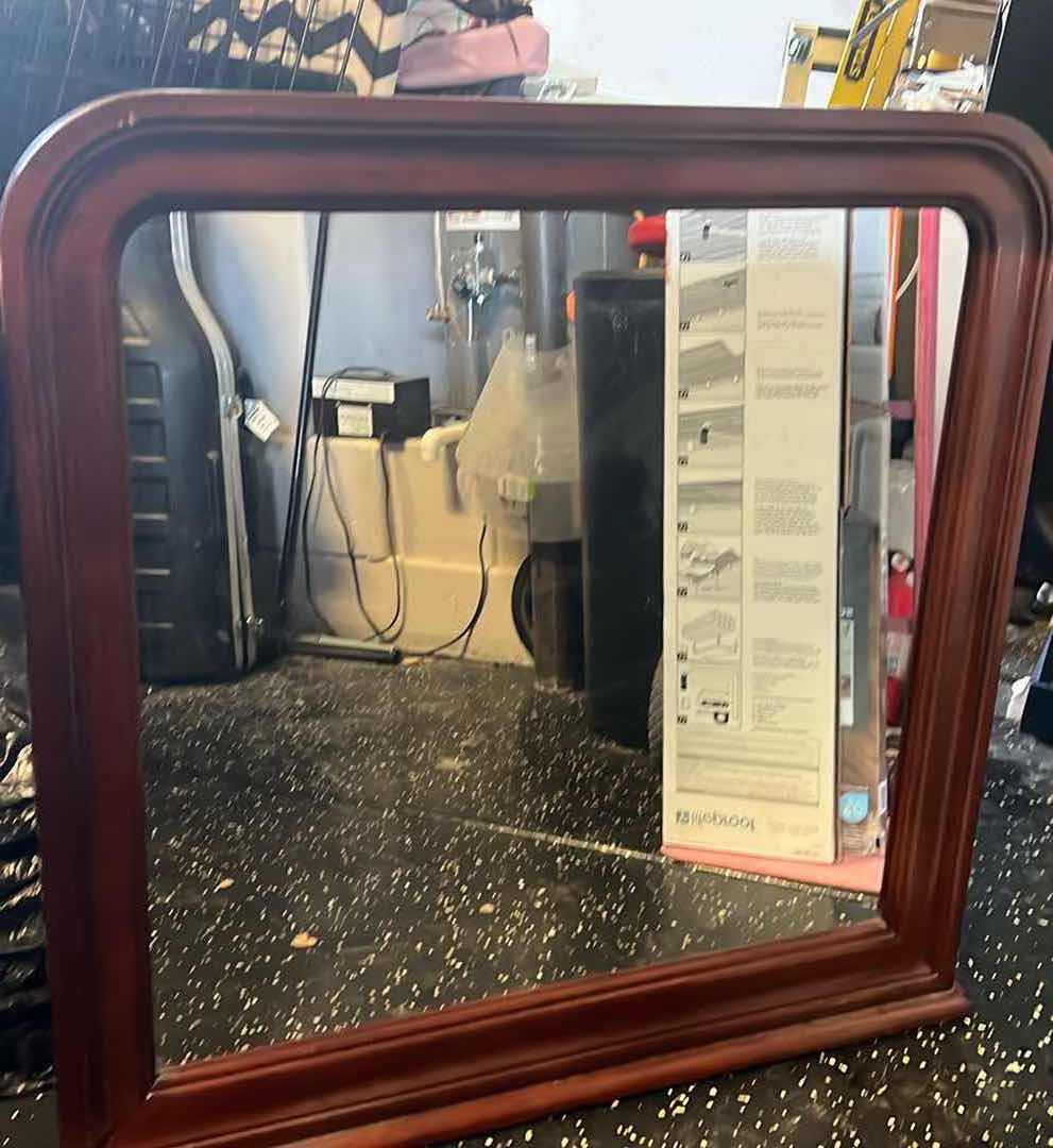 Photo 1 of WOODEN DRESSER MIRROR 3’X3’