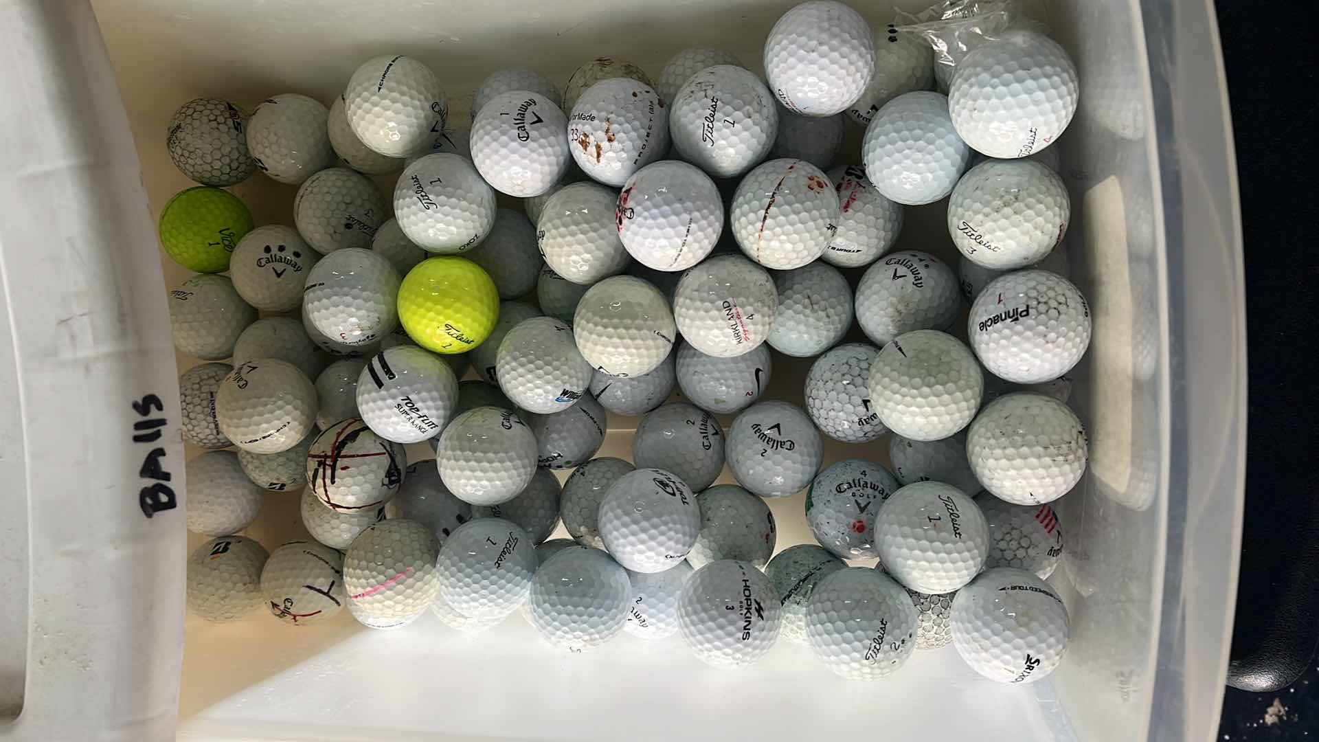 Photo 1 of BUCKET OF GOLF BALLS