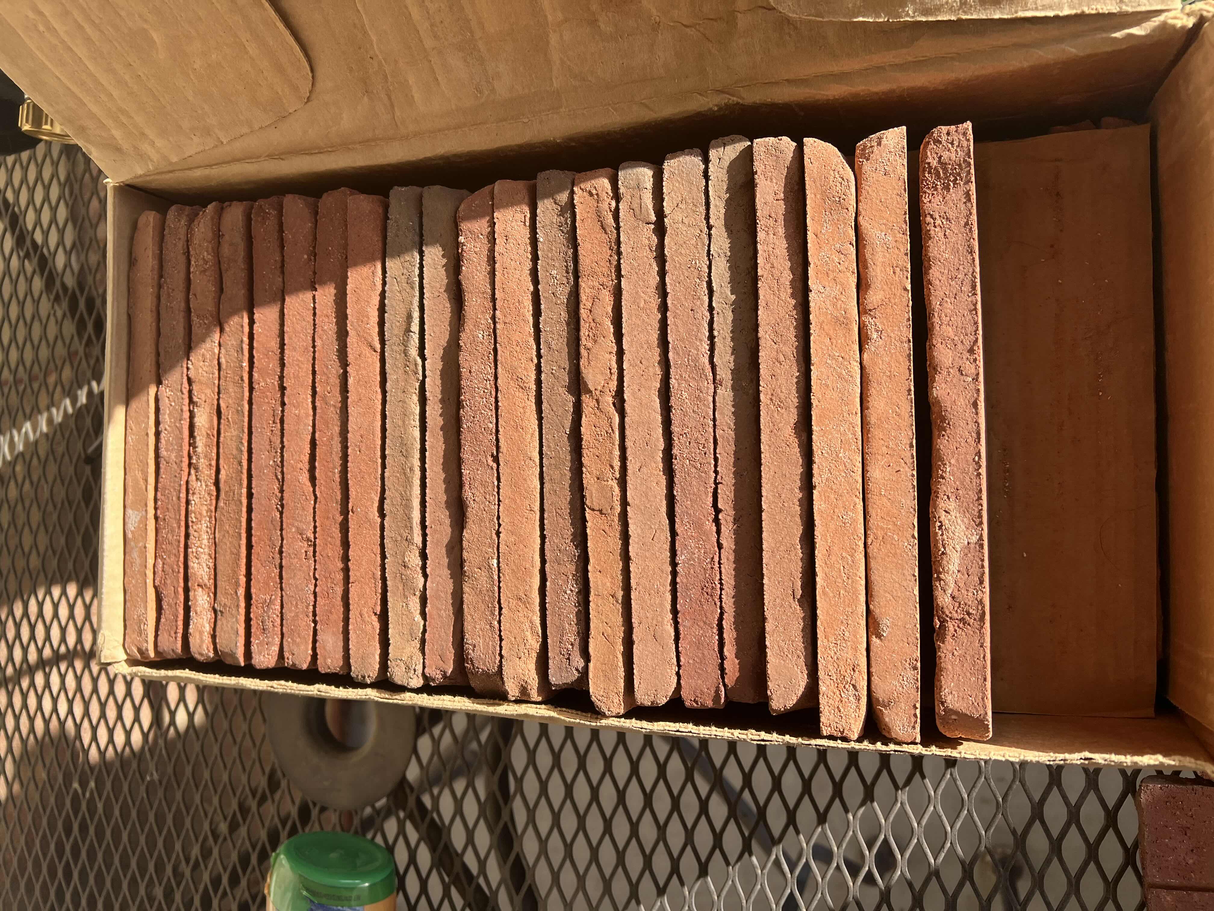 Photo 3 of BOX OF MCNEAR 1” THICK FACADE BRICKS. BOX OF 50.