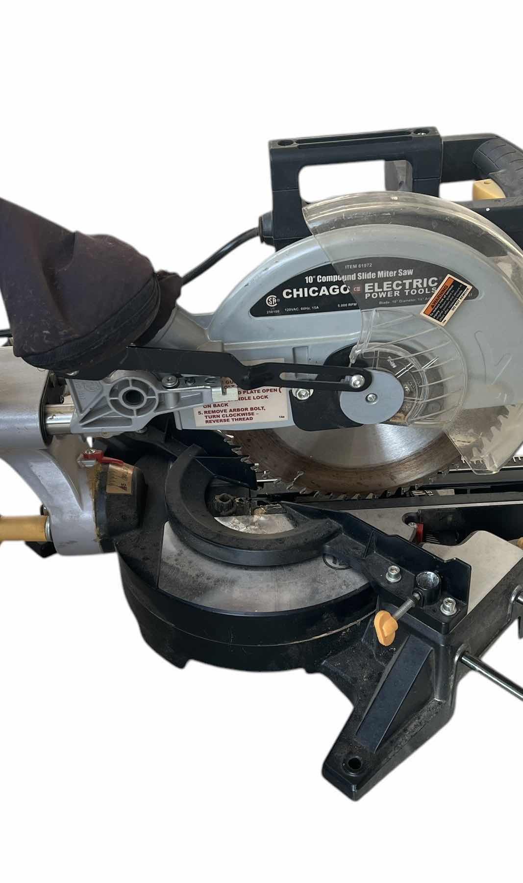 Photo 2 of POWER TOOLS-CHICAGO ELECTRIC 10" COMPOUND MITER SAW