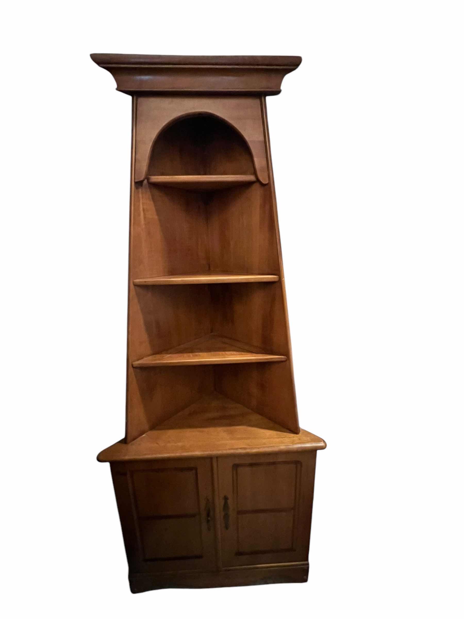 Photo 1 of WOODEN CORNER 5 SHELVE WALL UNIT. 7’H