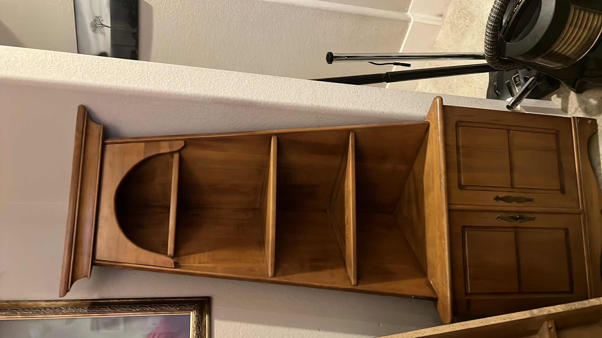 Photo 2 of WOODEN CORNER 5 SHELVE WALL UNIT. 7’H