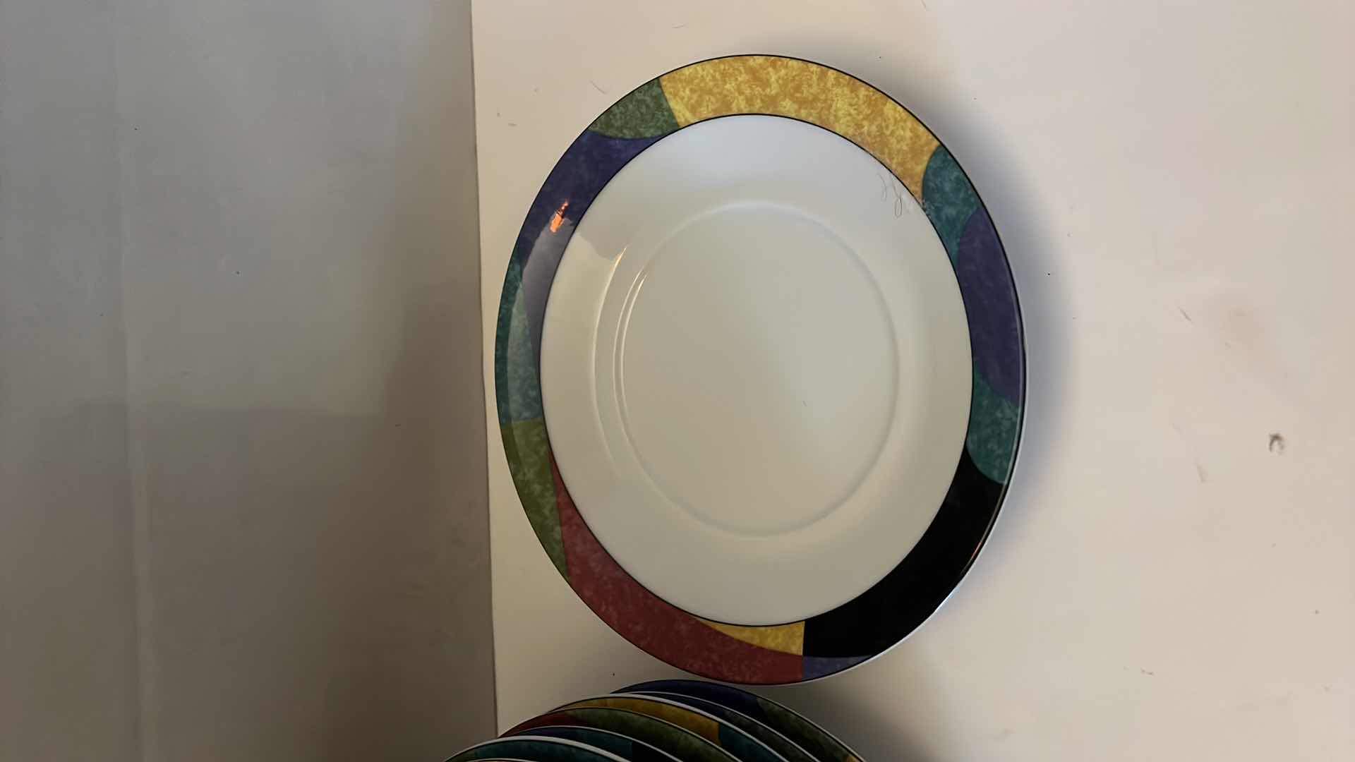 Photo 1 of 8-VINTAGE MIKASA "CURRENTS" PORCELAIN TEA PLATES. PART OF SET (SOLD SEPARATELY)