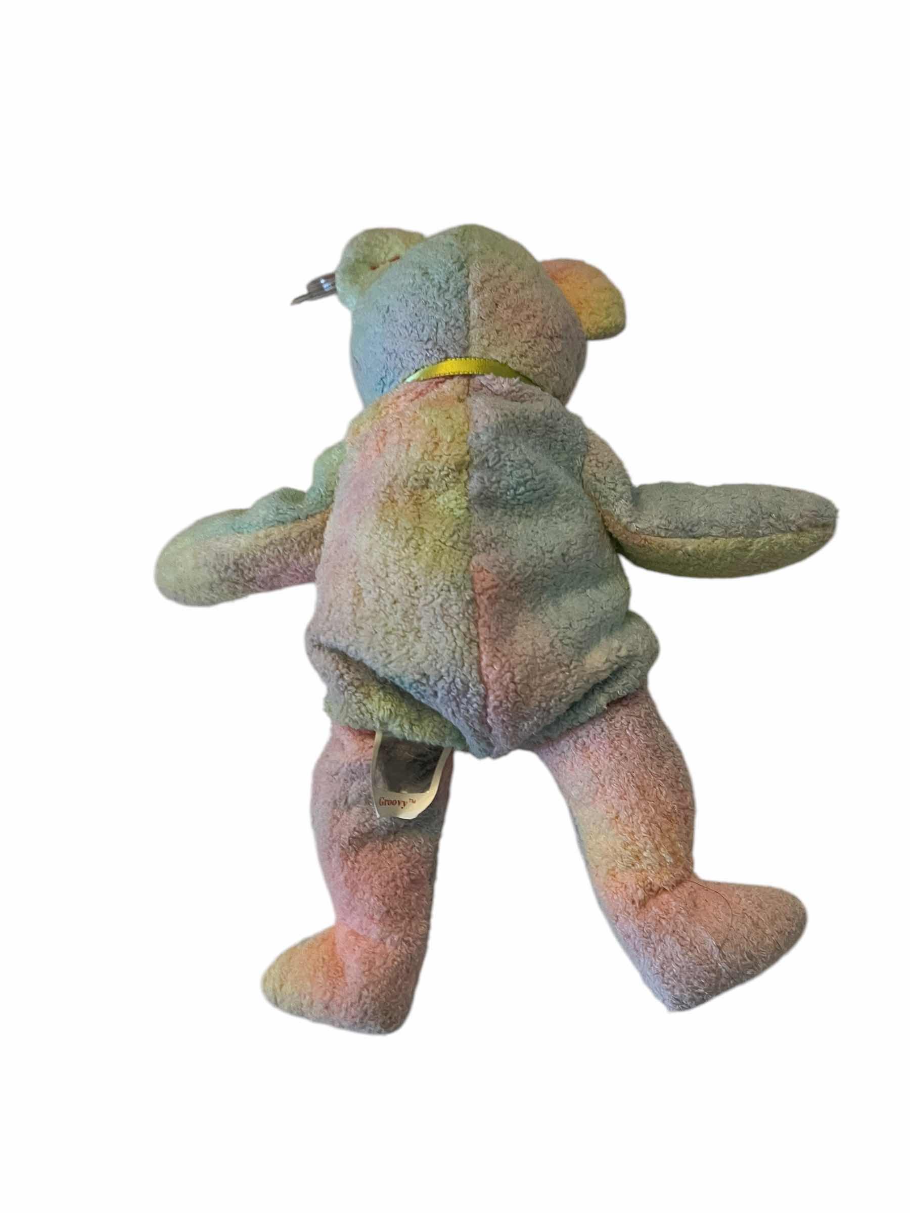 Photo 1 of BEANIE BABY-GROOVY BEAR-COLLECTIBLE STUFFED ANIMAL-TOYS.