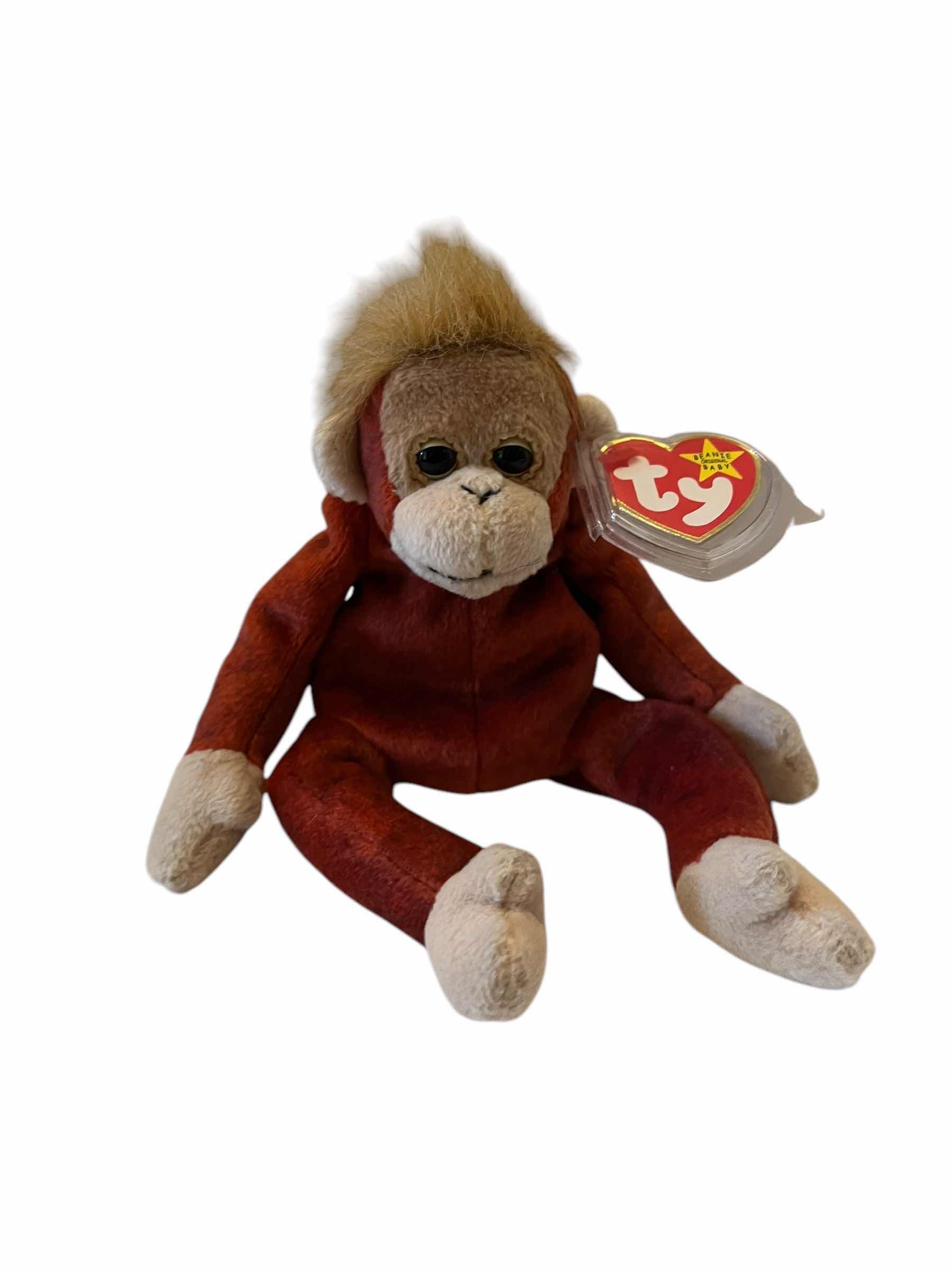 Photo 1 of RARE COLLECTIBLE-BEANIE BABY-"SCHWEETHEART" MONKEY STUFFED ANIMAL.