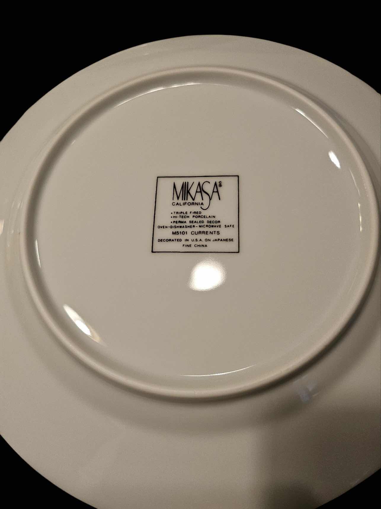 Photo 1 of VINTAGE DINNER DISHES-MIKASA "CURRENTS" SOUP BOWLS PORCELAIN. SET OF 8