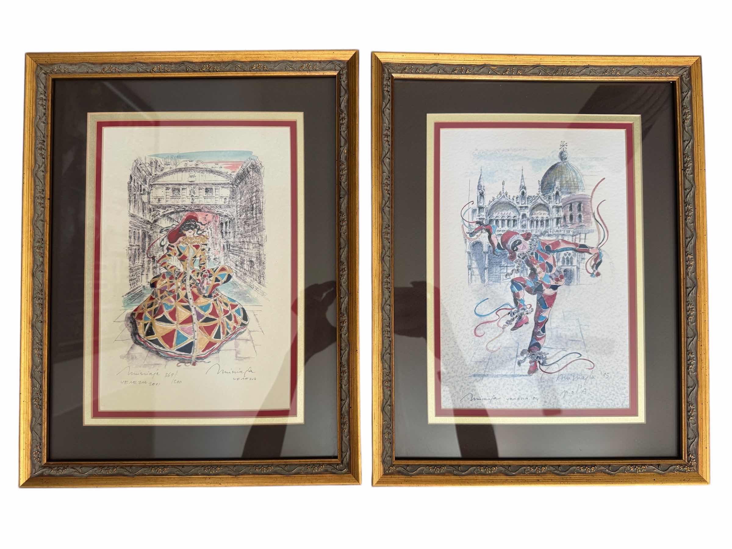 Photo 1 of 120
2- VINTAGE FRAMED GIANFRANCO MISSIAJA, VENEZIA 2001 369/500 AND VENEZIA 1995, ARTWORK, HOME DECOR 

12” X 15.5” X H1”