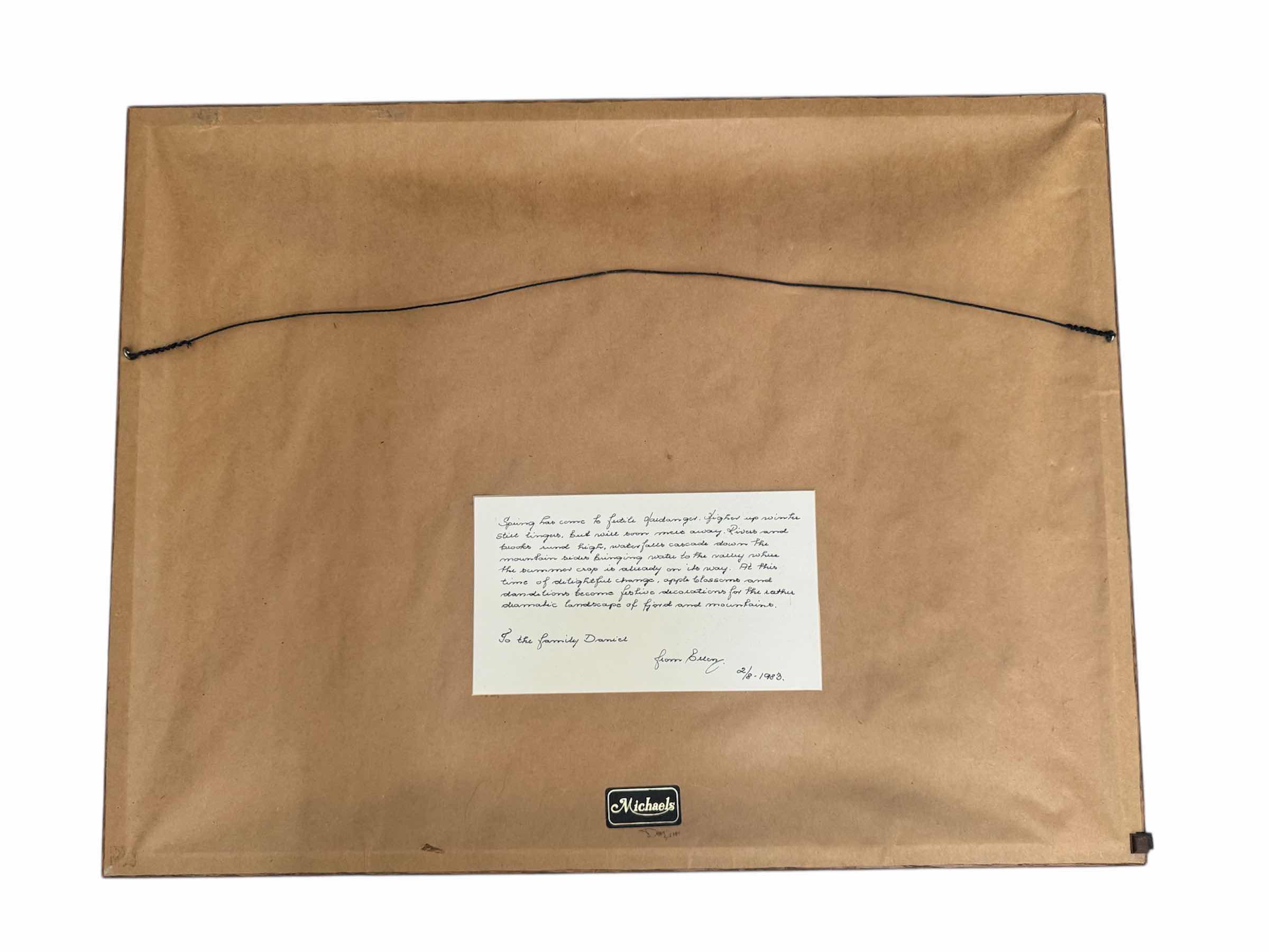 Photo 4 of 100
VINTAGE WOOD FRAMED ARTWORK, APPLE-BLOSSOM RIVERS CASCADING INTO LAKE, SCENIC MOUNTAINS, 1993 HOME DECOR

27.6” X 21” X H1.25”