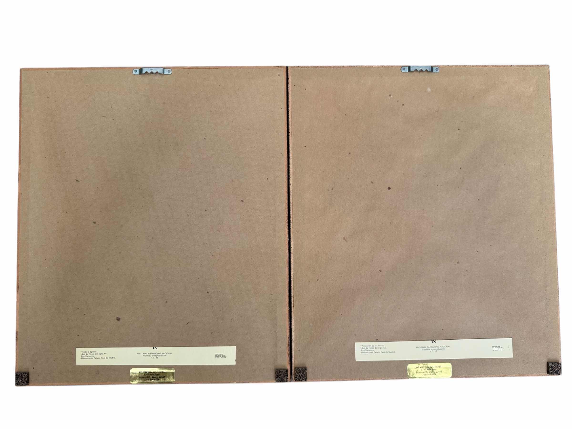 Photo 6 of 190
2-VINTAGE WOOD FRAMED ARTWORK, “HUIDA A EGIPTO” AND “ ADORACIÓN DE LOS REYES” ARTE FLAMENCO, BIBLIOTECA DEL PALACIO REAL MADRID. HOME DECOR.

11.5” X 13.5” X H1”