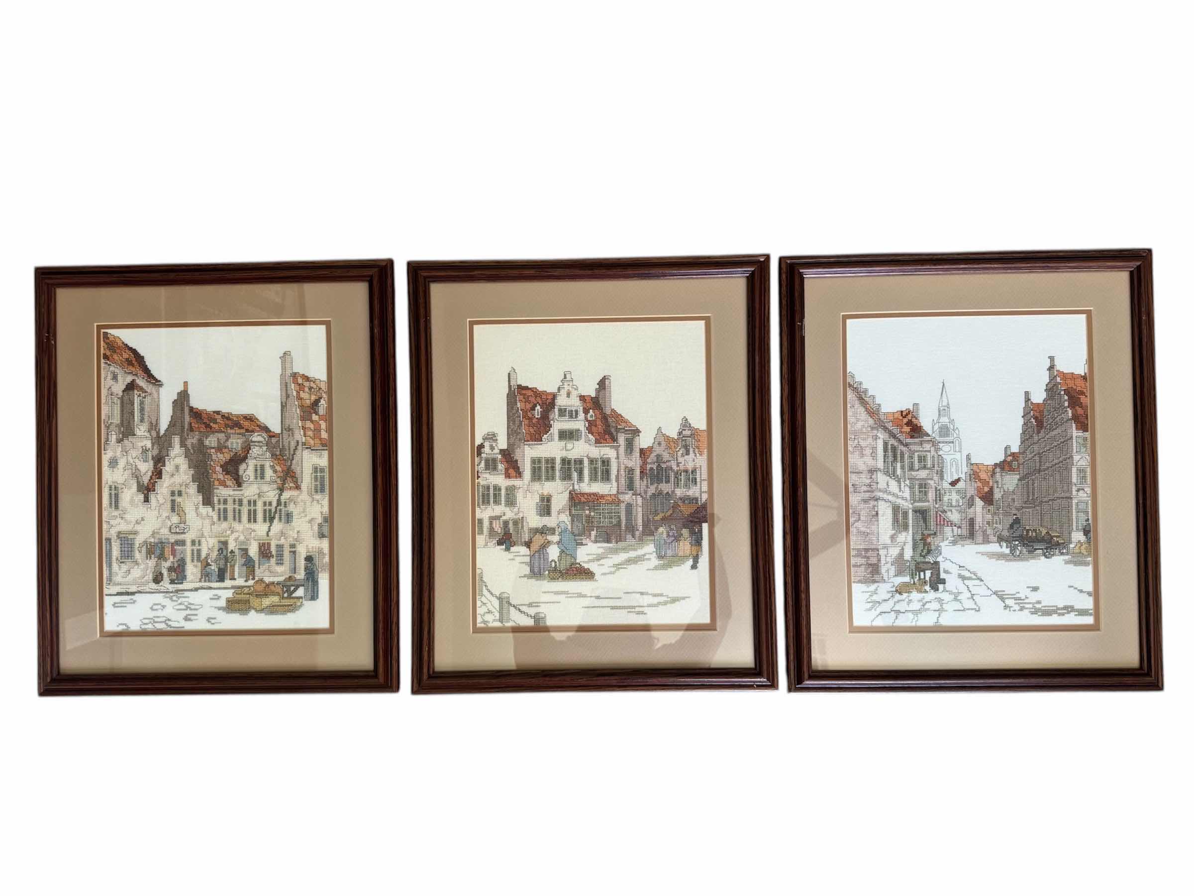 Photo 1 of 115
3- VINTAGE WOOD FRAMED CROSS STITCH EUROPEAN TOWN SQUARE,  ARTWORK, HOME DECOR

15.5” X 18” X H1”
