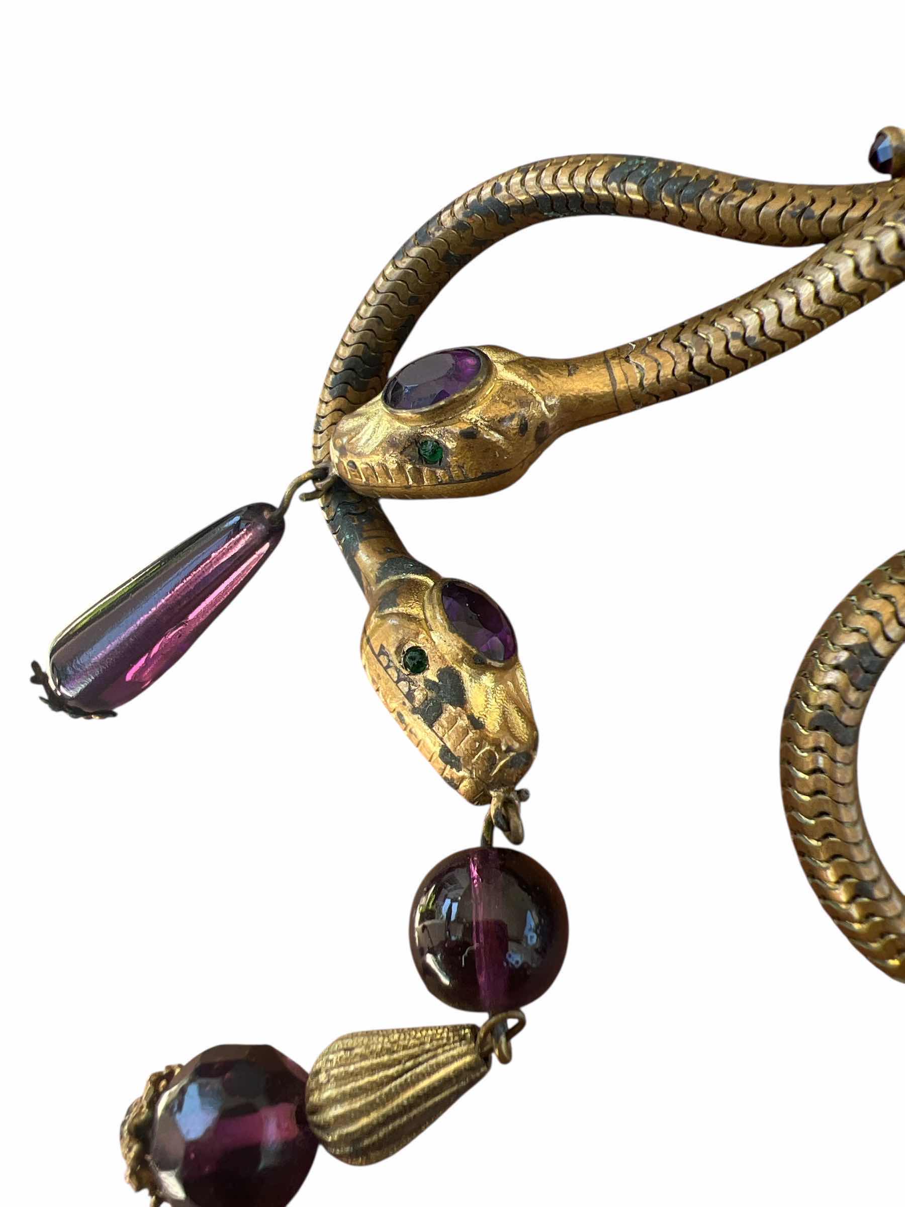 Photo 1 of 1920s VINTAGE JEWELRY - “SNAKE NECKLACE” - ART DECCO