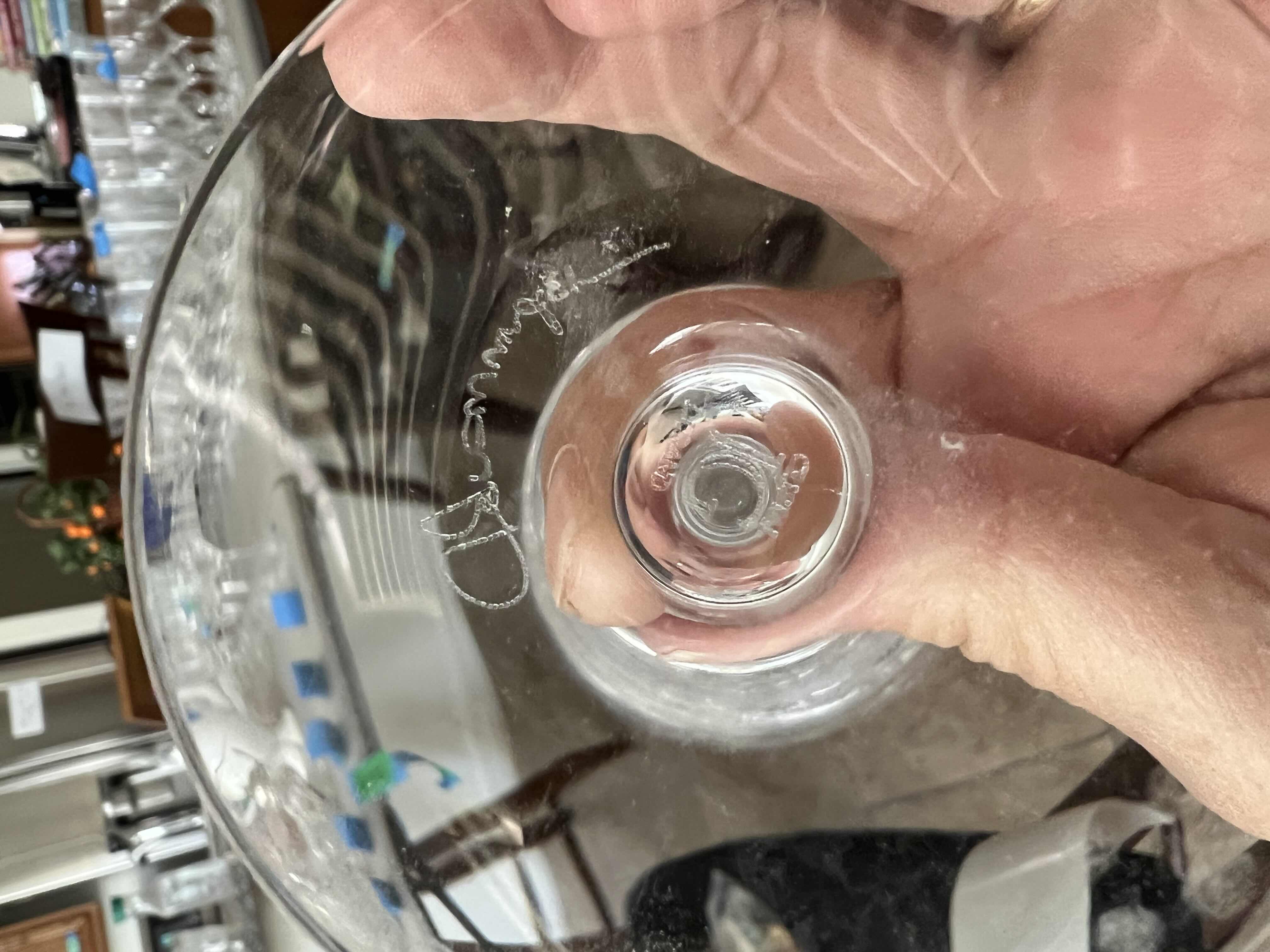 Photo 1 of 3 - CRYSTAL CHANTILLY WINE GLASSES AND 2 EVERYDAY WINE