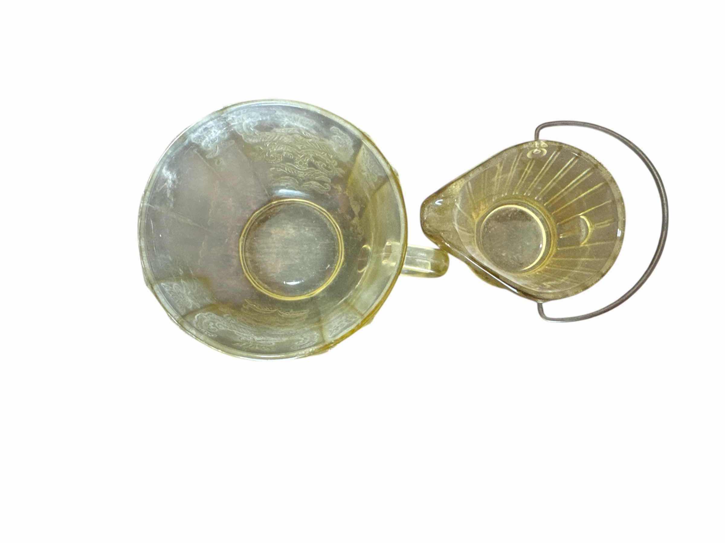 Photo 2 of 10 PIECES OF YELLOW FEDERAL GLASS