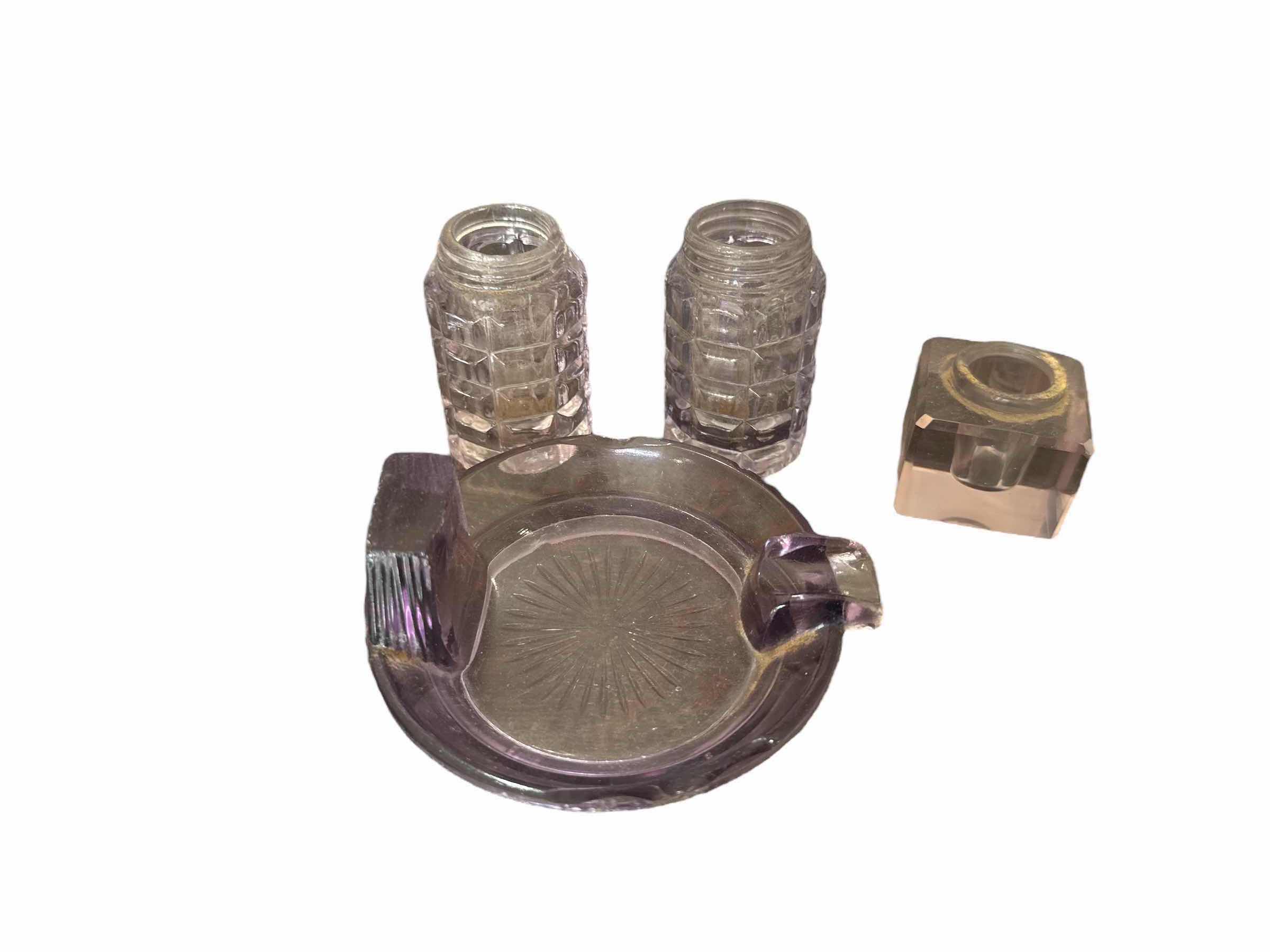 Photo 1 of 12 PIECES OF VINTAGE AMETHYST GLASS