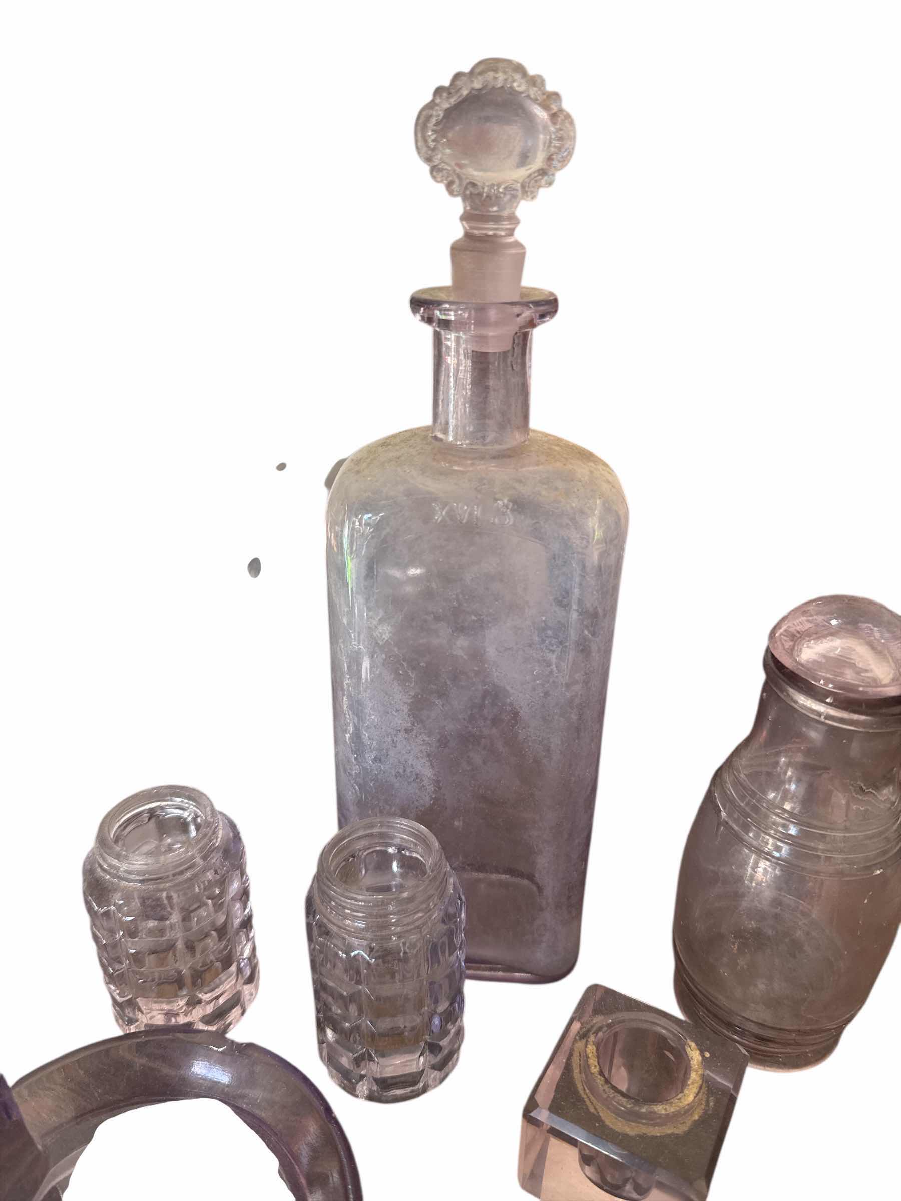 Photo 1 of 12 PIECES OF VINTAGE AMETHYST GLASS