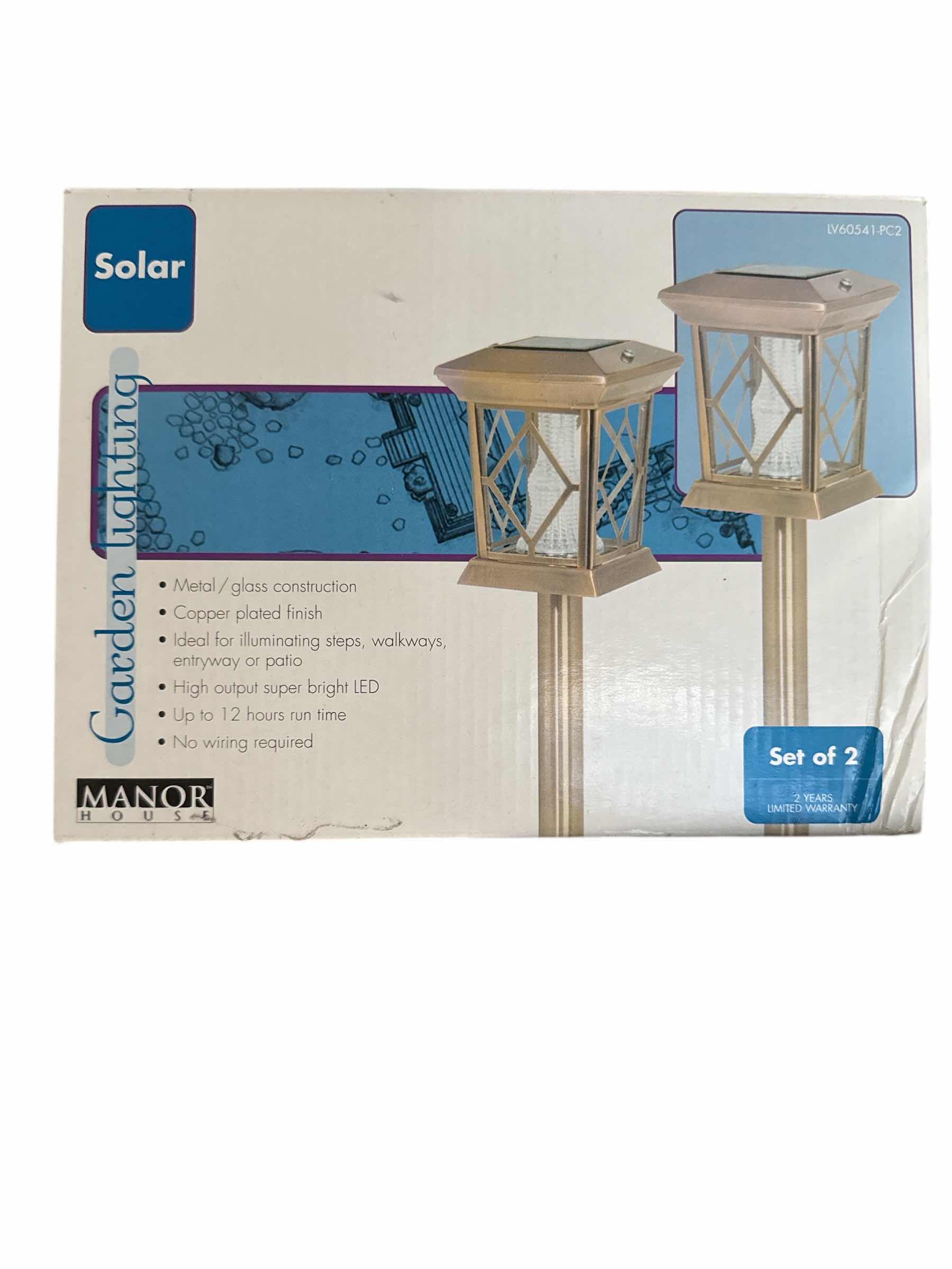 Photo 1 of 4 BOXES OF OUTDOOR SOLAR LIGHTS AND 2 INDOOR CEILING MOUNT MATCHING FIXTURES