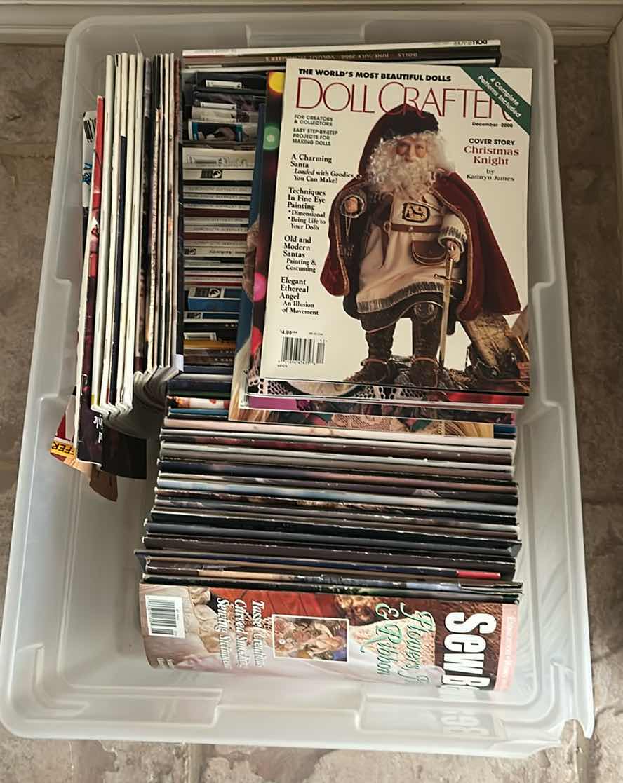 Photo 1 of CONTENTS OF TOTE ASSORTED SEWING MAGAZINES