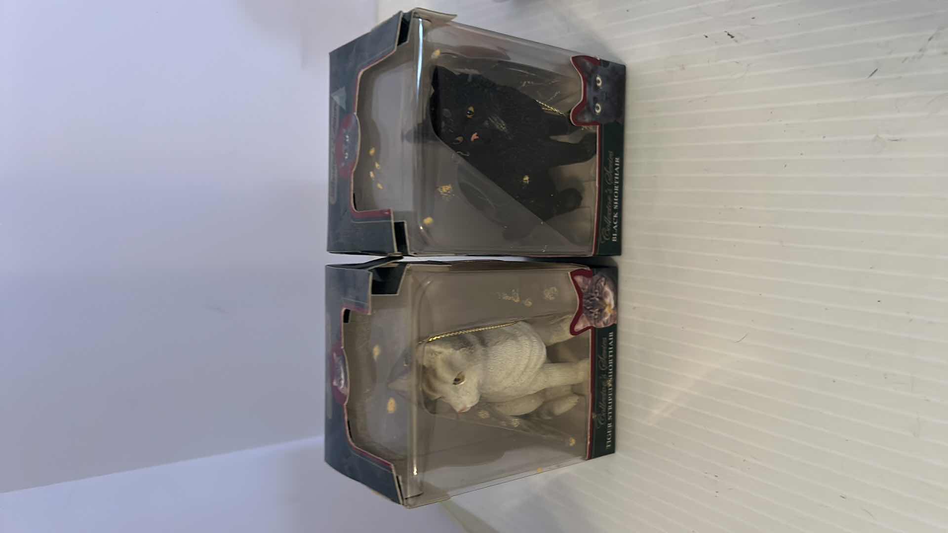 Photo 2 of 2- CAT ORNAMENTS 4- CERAMIC CAT COASTERS DANCING CATS