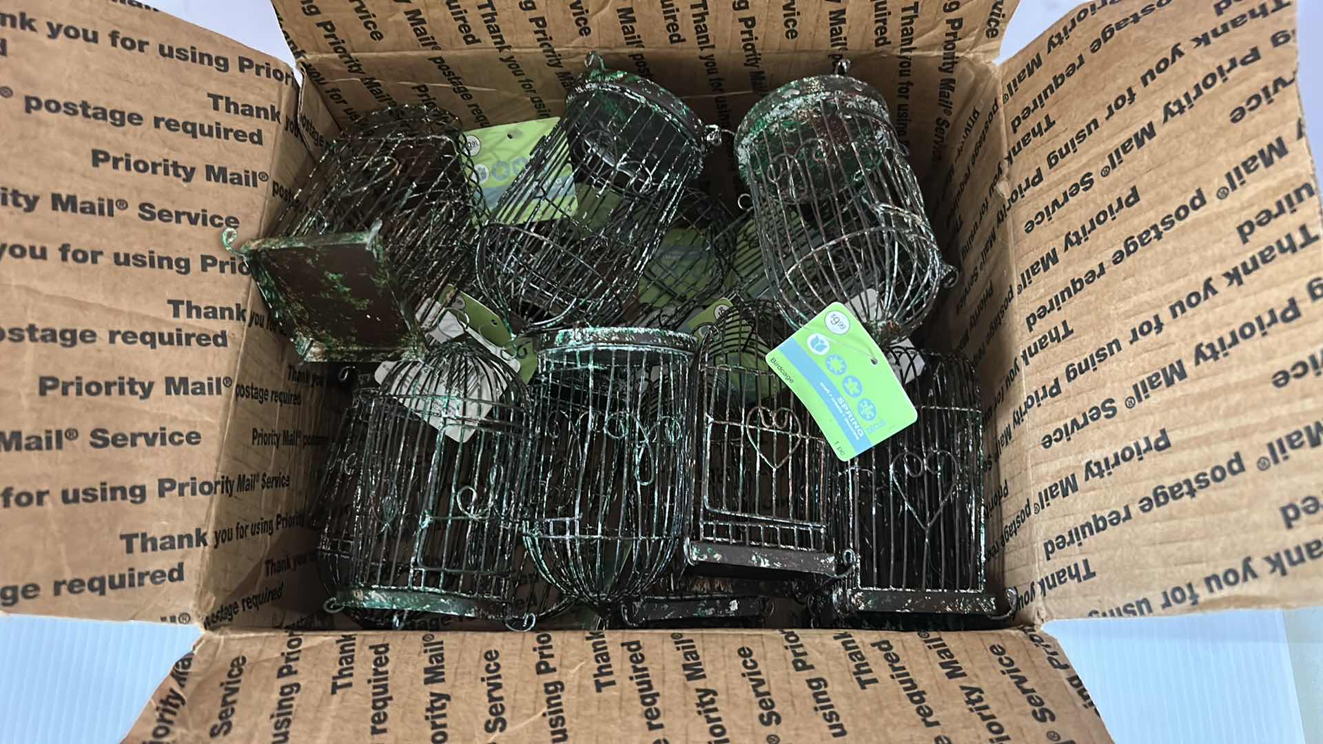 Photo 1 of 12- MINIATURE WIRE BIRD CAGE