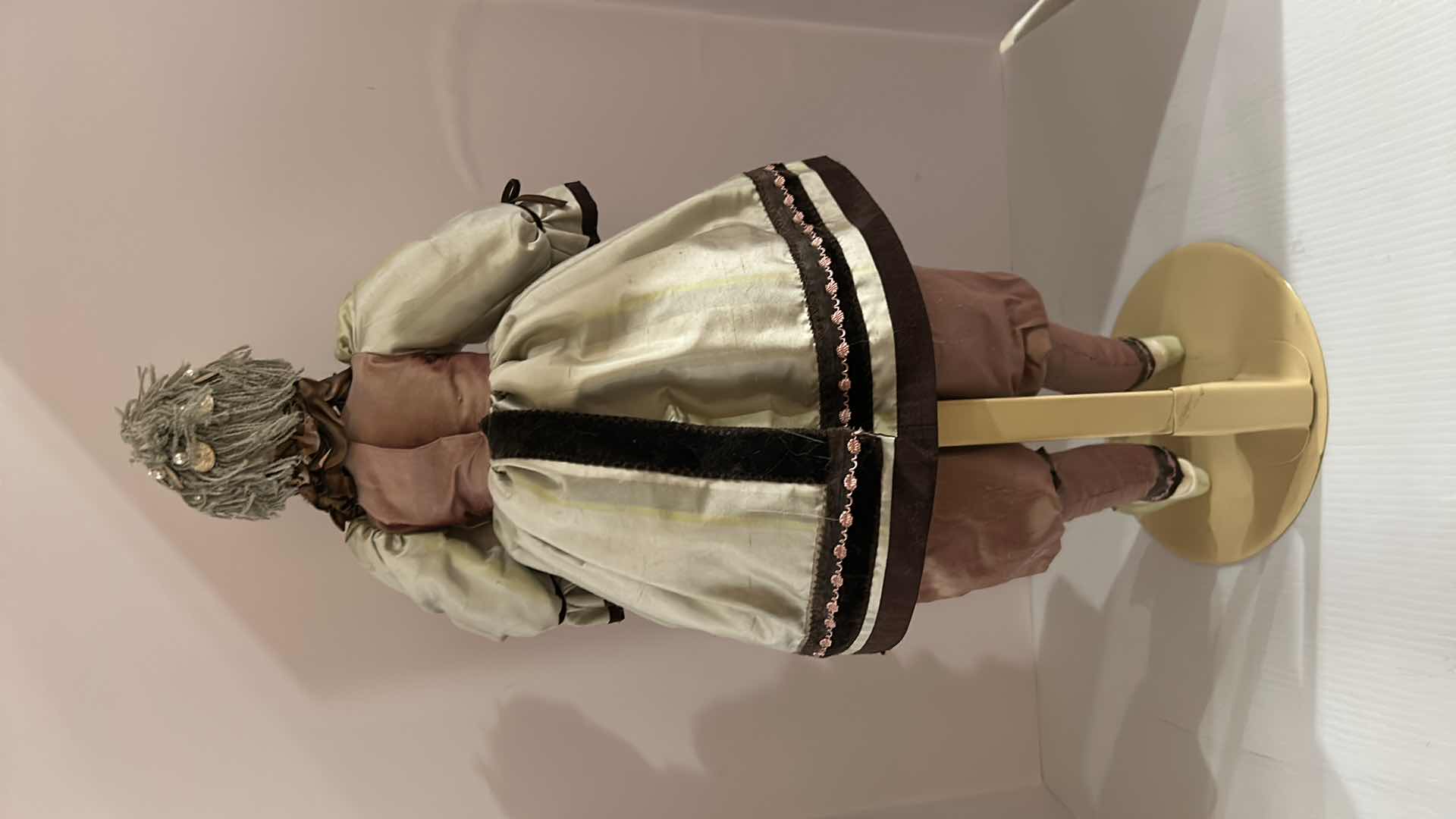 Photo 1 of PORCELAIN DOLL ON STAND 25”