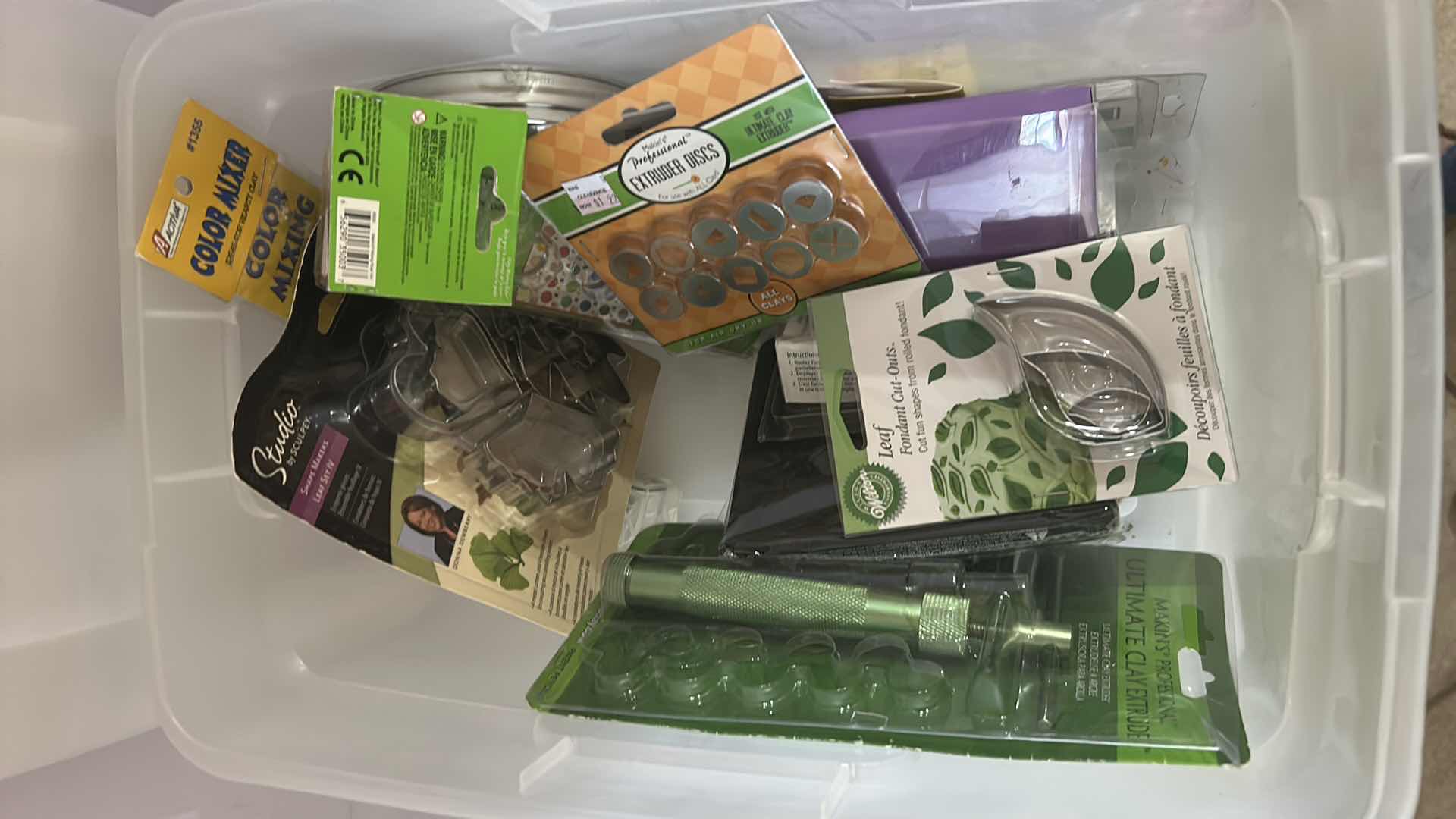 Photo 1 of CONTENTS OF CONTAINER TOOL KIT CLAY SET BEAD BAKING RACK ETC.