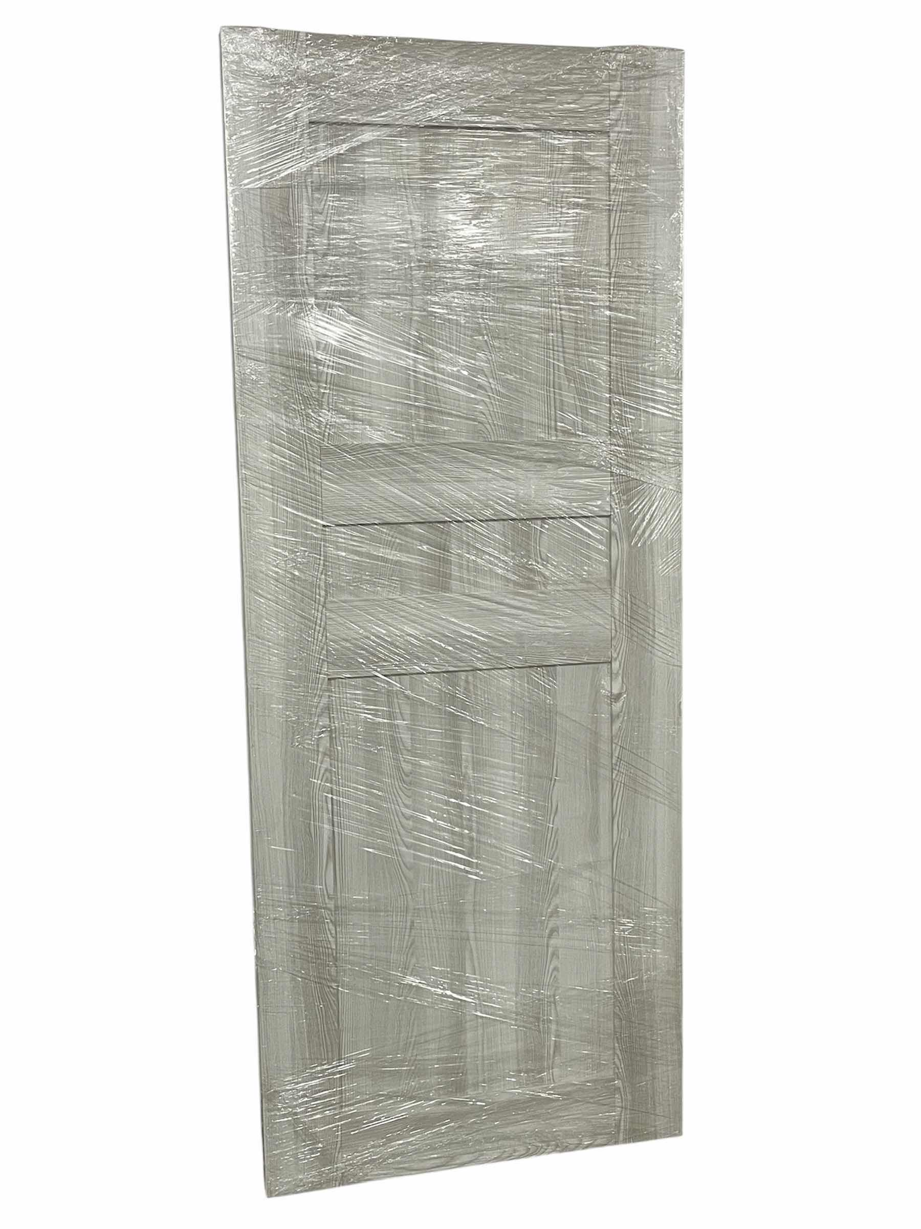 Photo 1 of LIGHT GRAY ASH WOOD FINISH 3-PANEL SOLID CORE INTERIOR DOOR SLAB 31.75” X 1.75” H79.5”