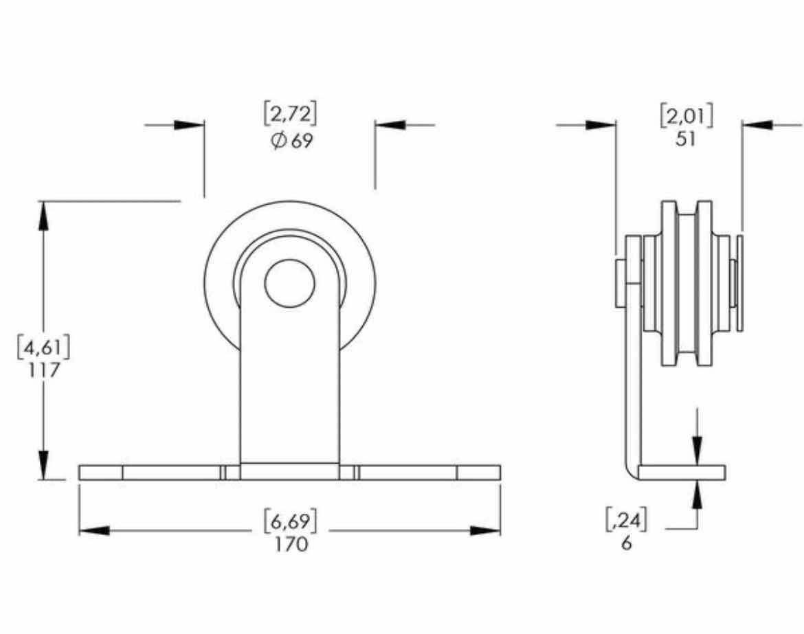 Photo 5 of NEW COLONIAL ELEGANCE CICERO METRO COLLECTION CLEAR GLASS BLACK FINISH STEEL BARN DOOR KIT 37” X 84” MODEL KMCTCOC-37BL