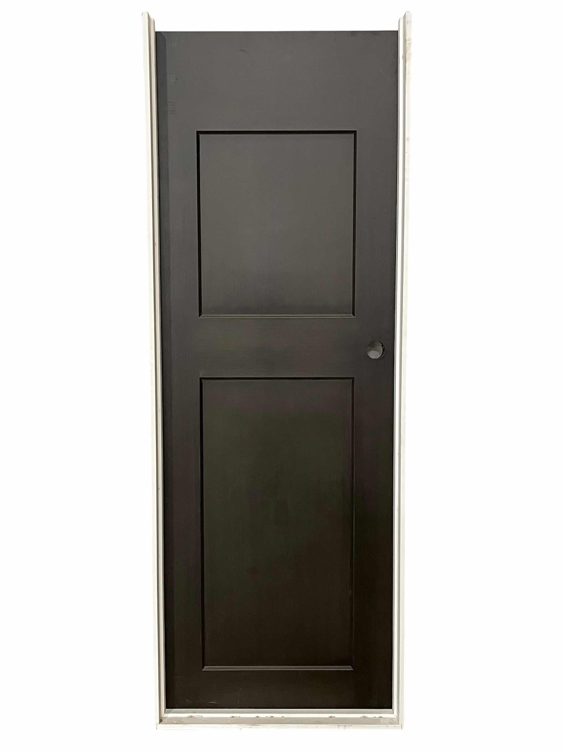 Photo 1 of MATTE BLACK FINISH LEFT-HAND INSWING PREHUNG INTERIOR DOOR W FRAME (DOOR 28” X 1.25” H80”/ FRAME 29” X 4.5” H81.5”