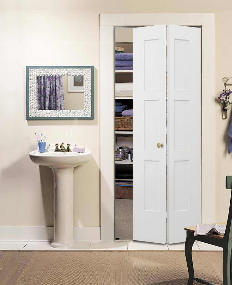 Photo 1 of JELD-WEN WHITE FINISH BIRKDALE HOLLOW CORE INTERIOR CLOSET BIFOLD DOOR 24” X 80”