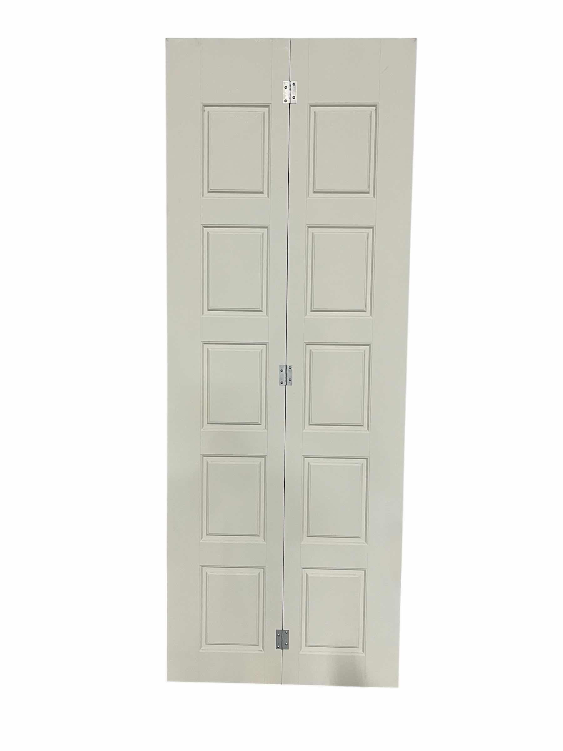 Photo 1 of WHITE FINISH 5-PANEL HOLLOW CORE BIFOLD DOOR 29.5” X 1.30” H79”