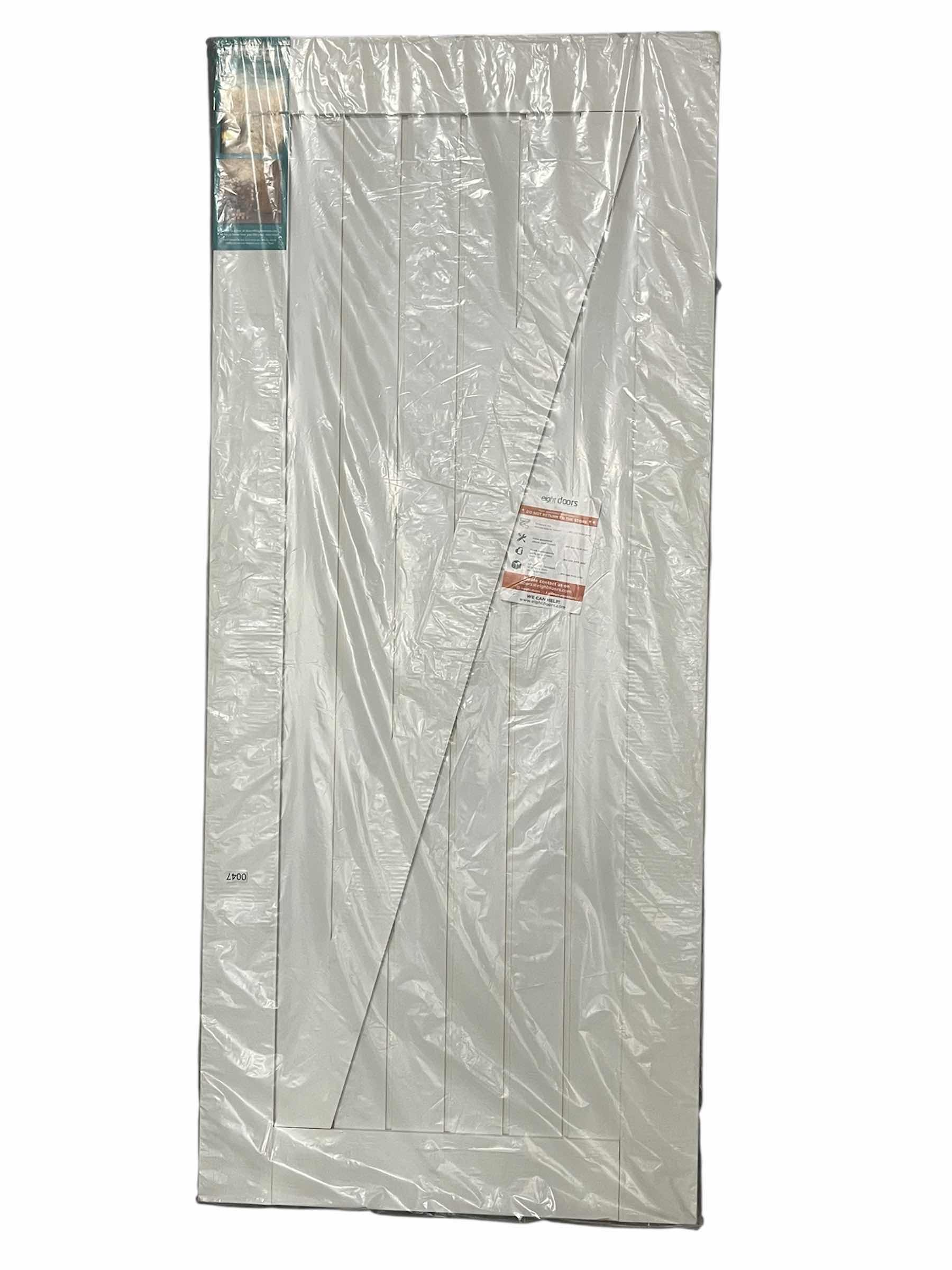 Photo 1 of NEW EIGHT DOORS WHITE FINISH Z-SHAPE SOLID CORE INTERIOR BARN DOOR SLAB 36” X 80”